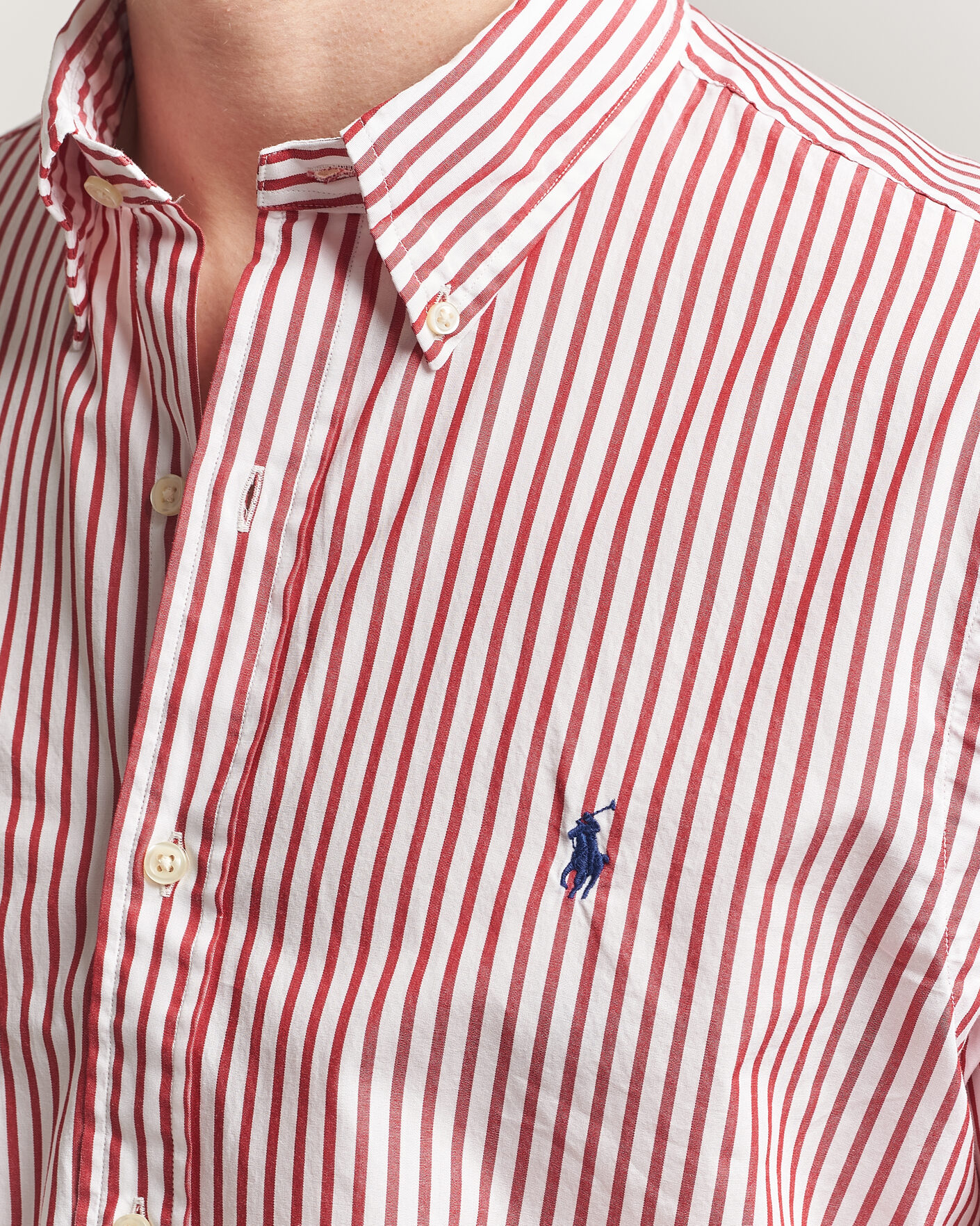 Heren | Overhemden | Polo Ralph Lauren | Custom Fit Poplin Striped Shirt Bristol Red