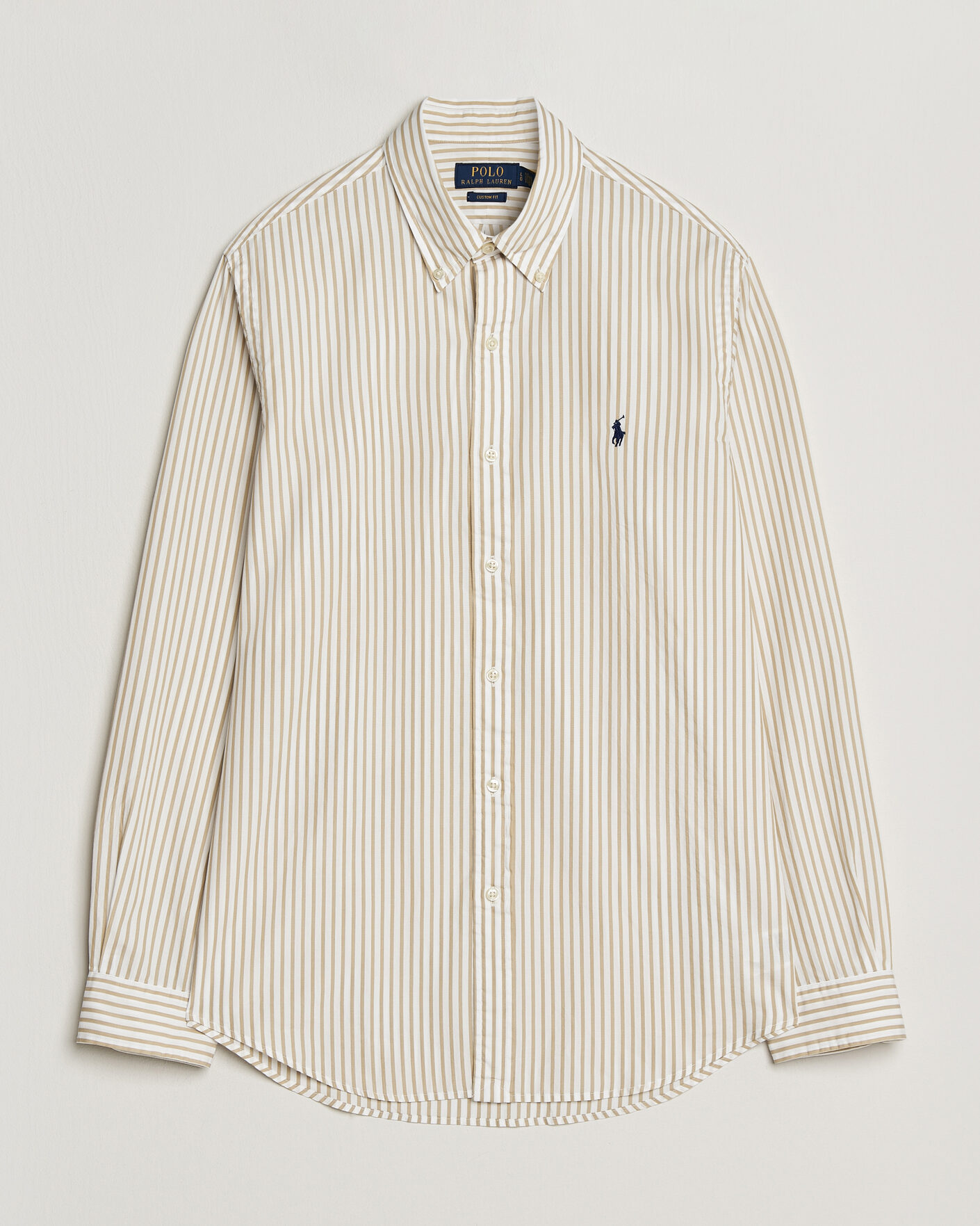 Heren | Overhemden | Polo Ralph Lauren | Custom Fit Poplin Striped Shirt Coastal Beige