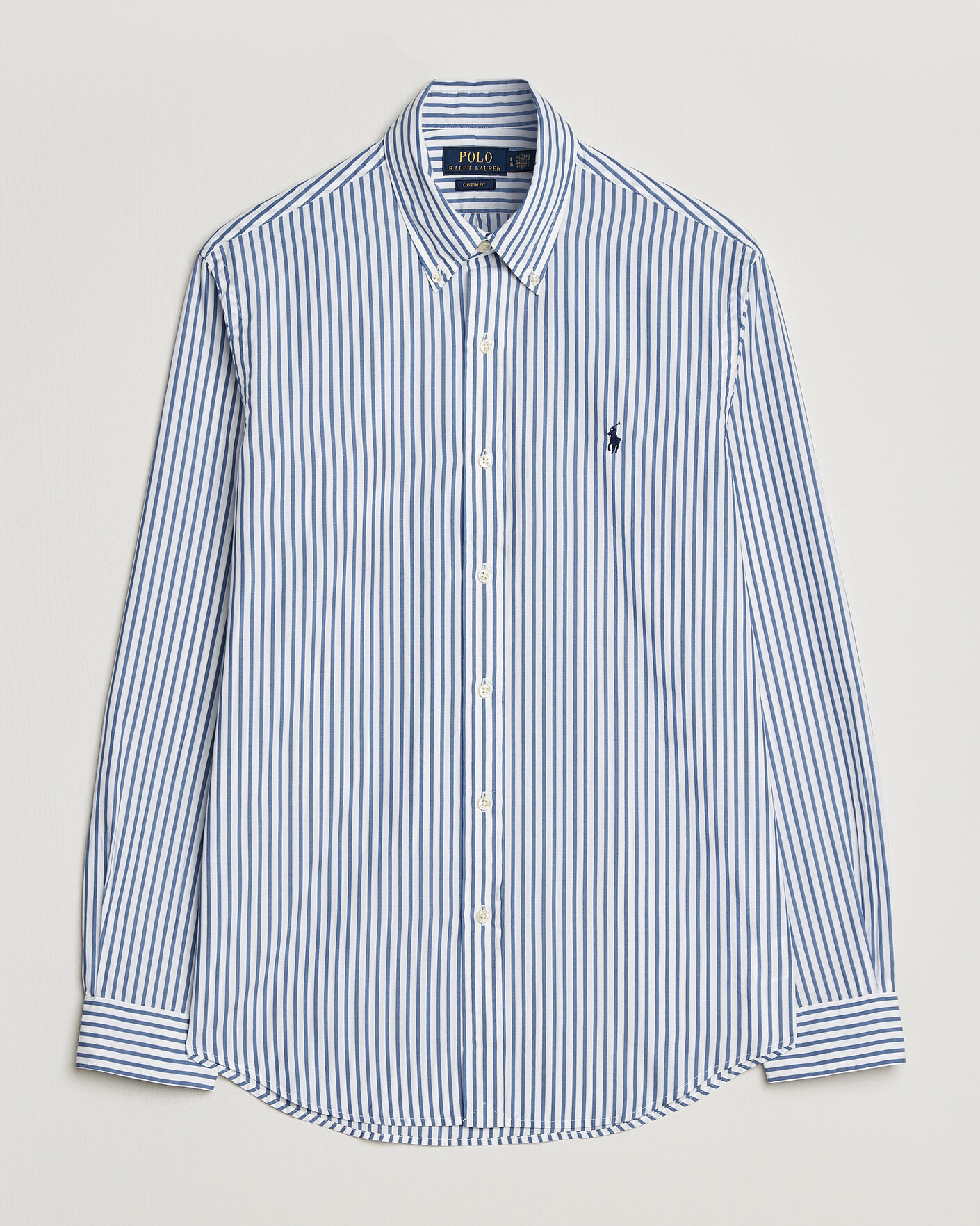 Heren | Overhemden | Polo Ralph Lauren | Custom Fit Poplin Striped Shirt Blue