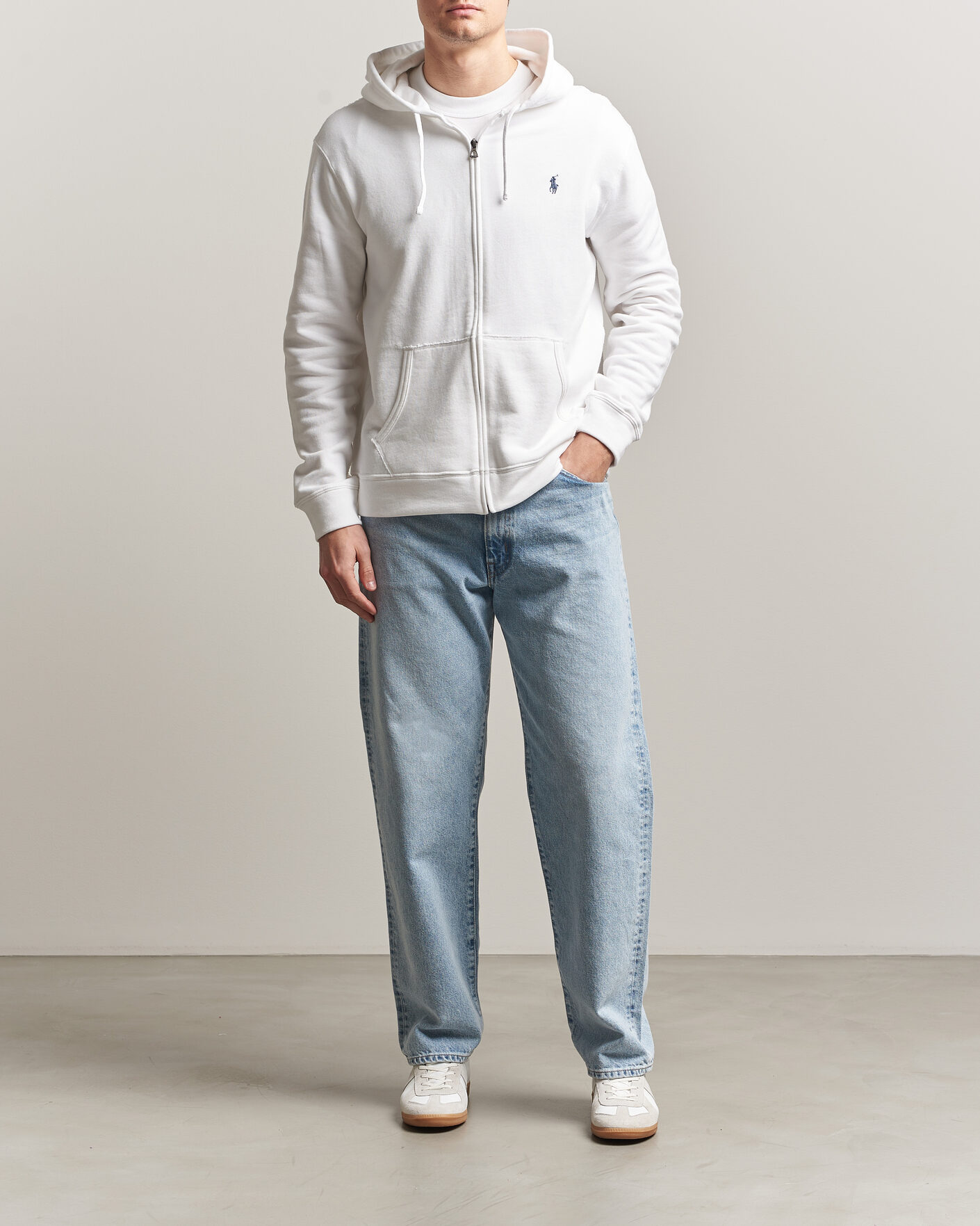 Heren | Truien | Polo Ralph Lauren | Island Terry Full Zip Hoodie White