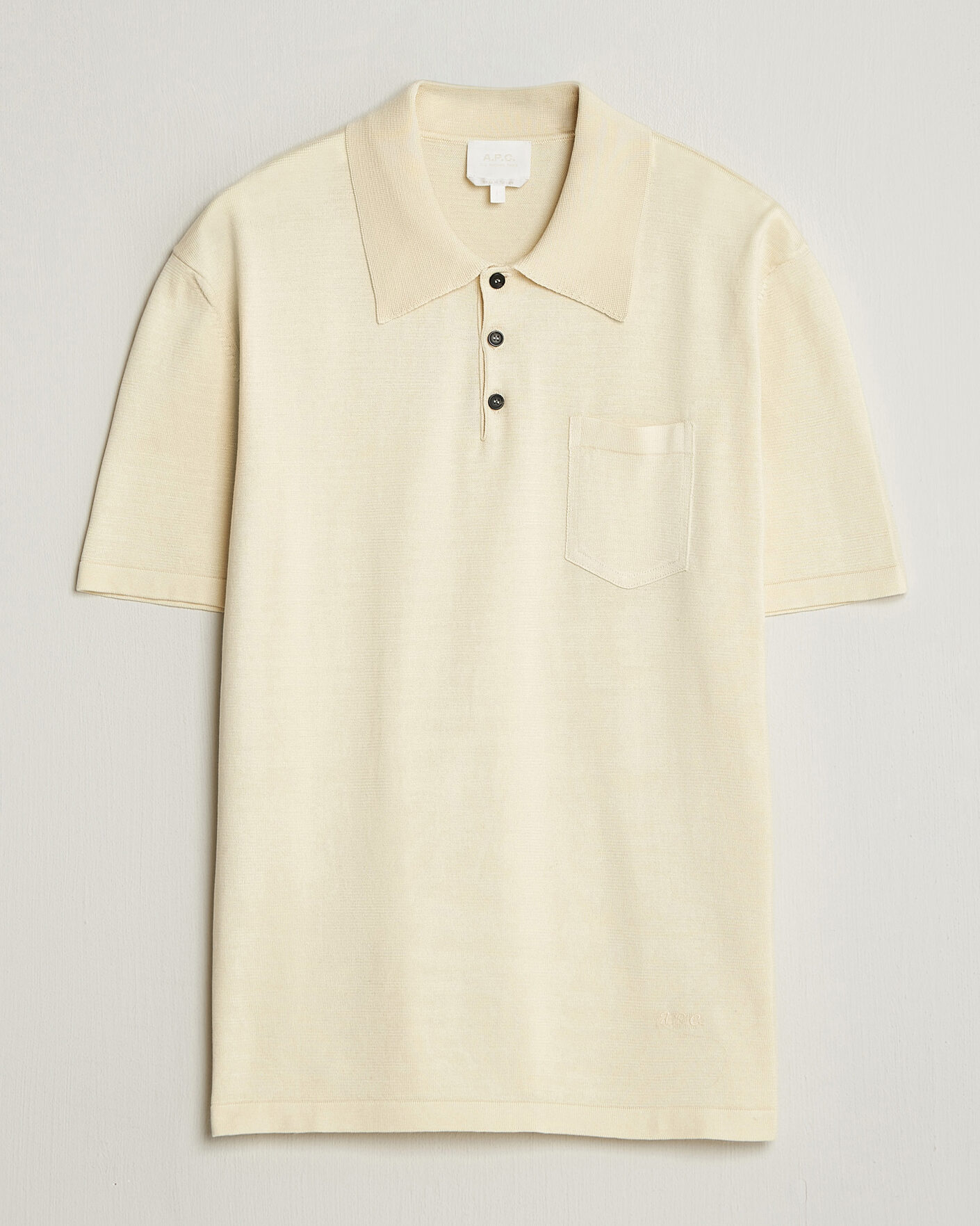 Heren | Polo's | A.P.C. | Colin Knitted Polo Ecru