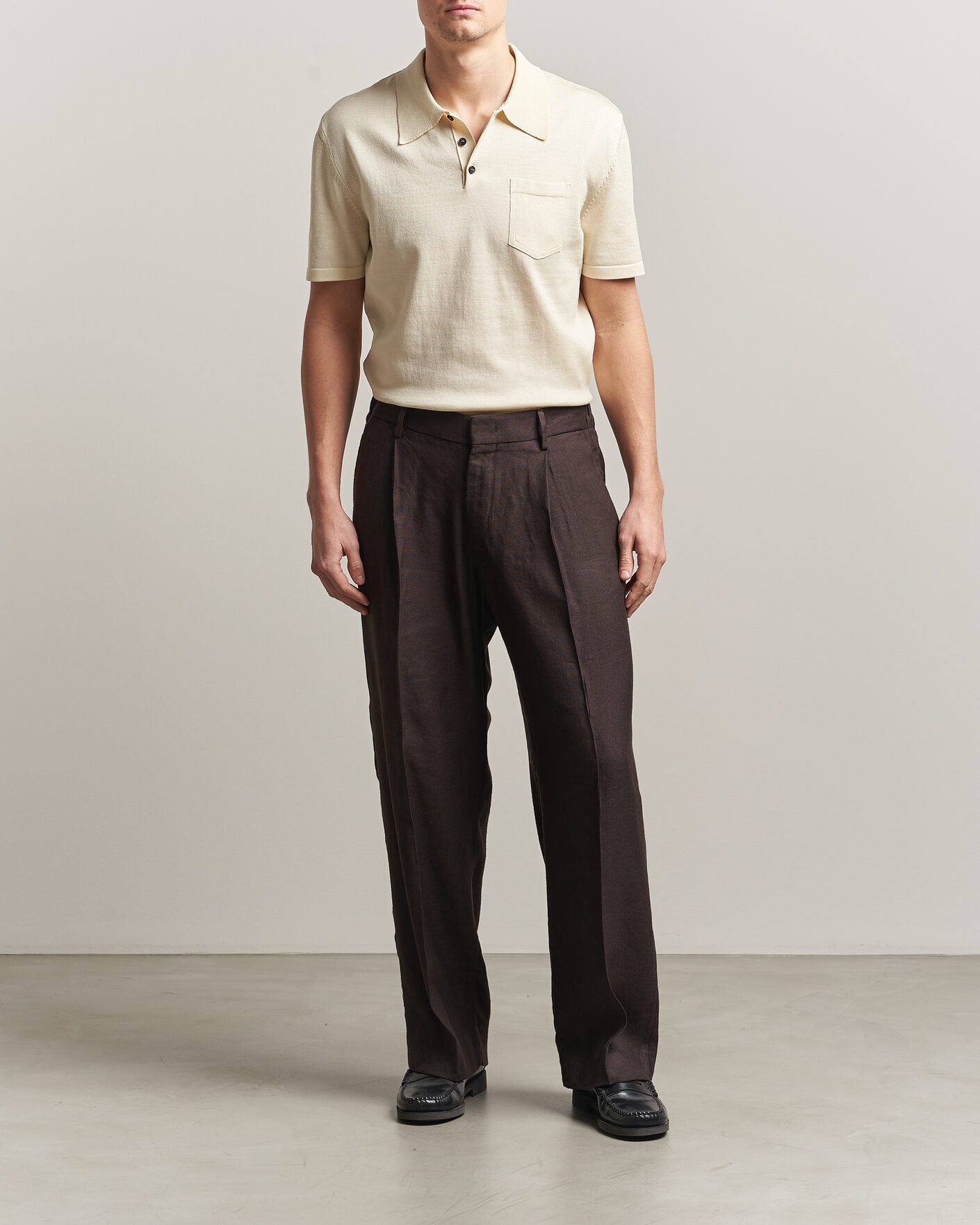 Heren | Polo's | A.P.C. | Colin Knitted Polo Ecru