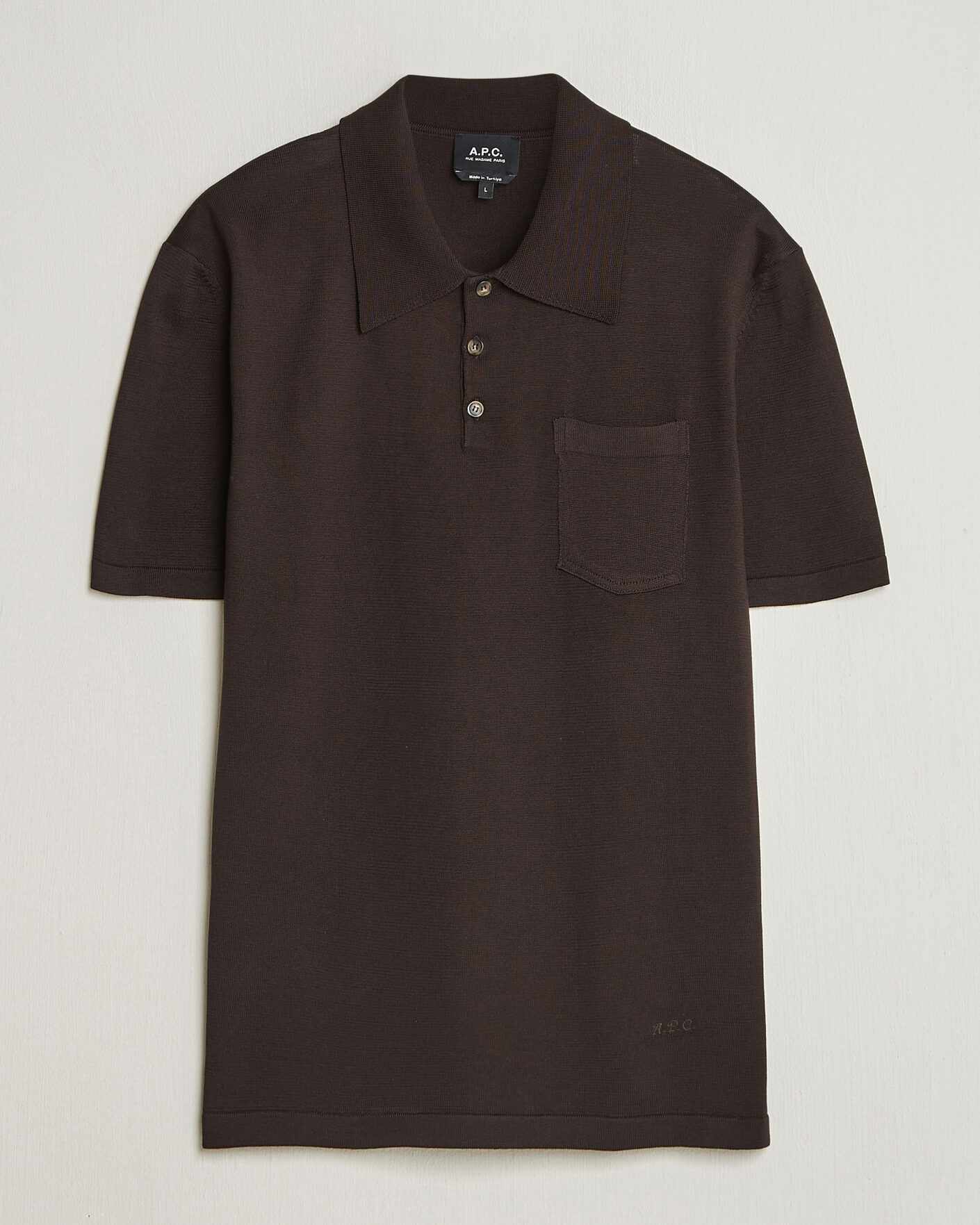 Heren | Polo's | A.P.C. | Colin Knitted Polo Brown