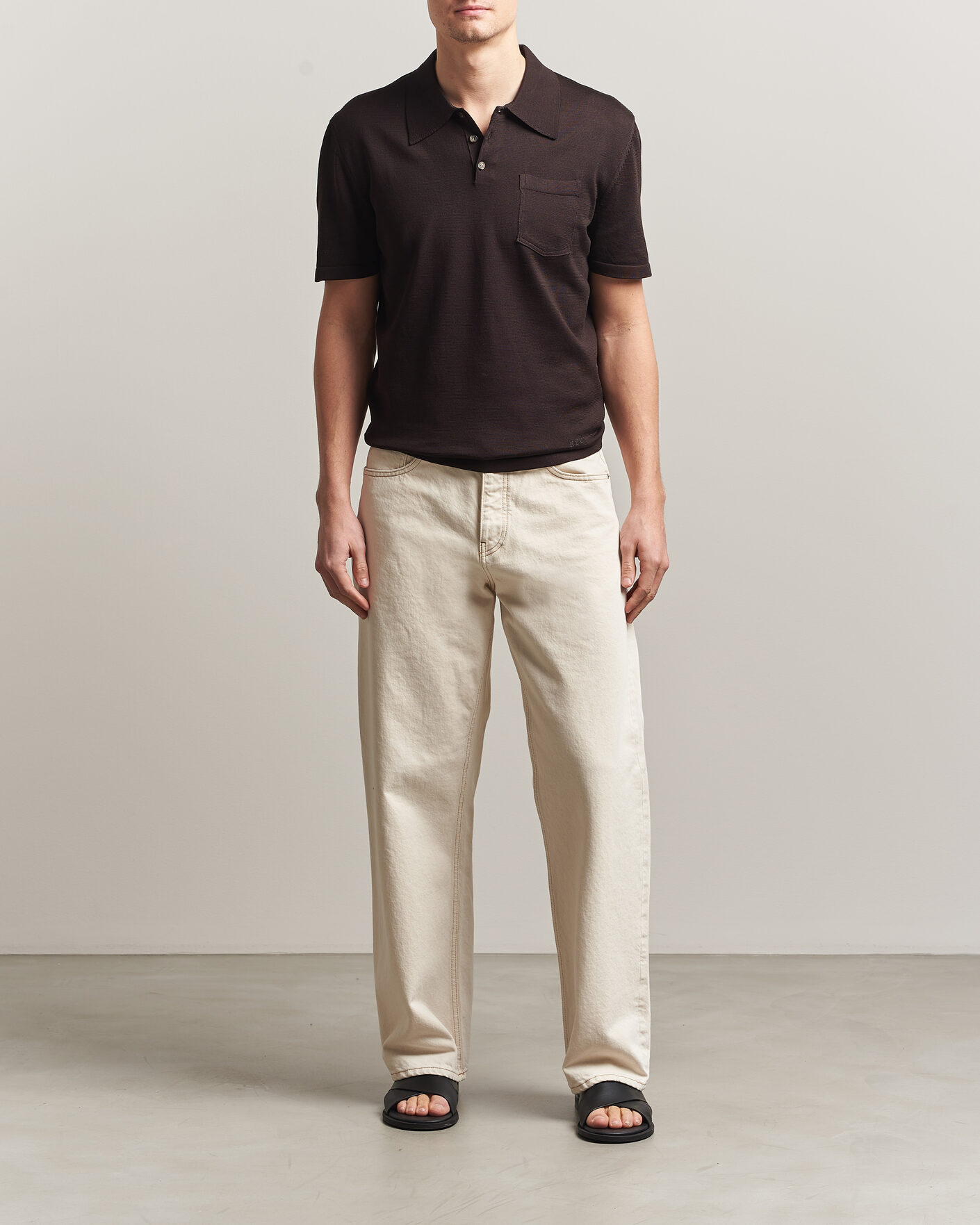 Heren | Polo's | A.P.C. | Colin Knitted Polo Brown