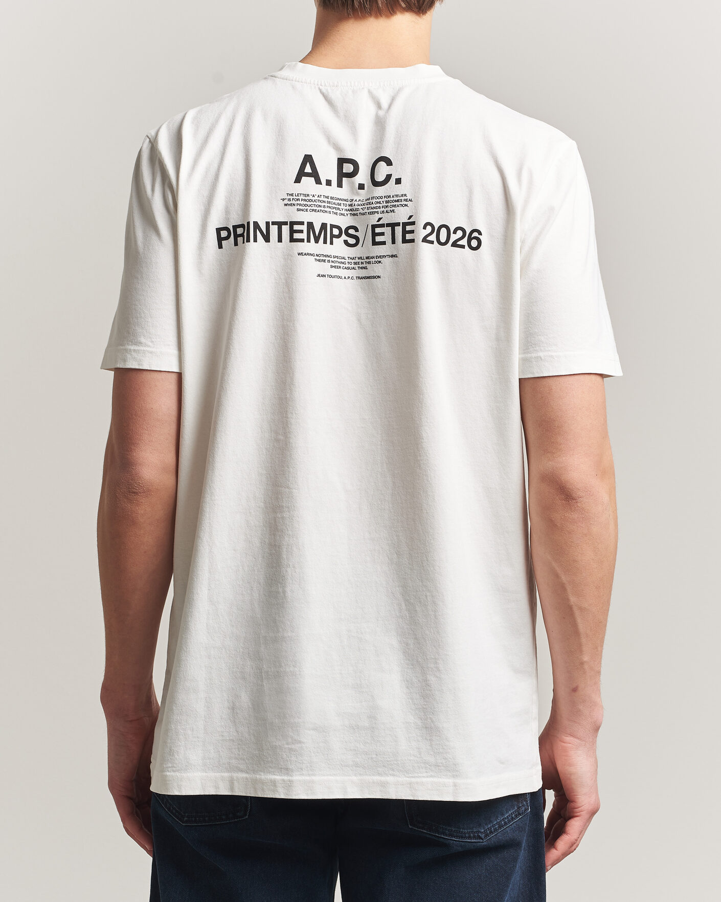 Heren | T-shirts | A.P.C. | Printed Crew Neck T-Shirt Off White