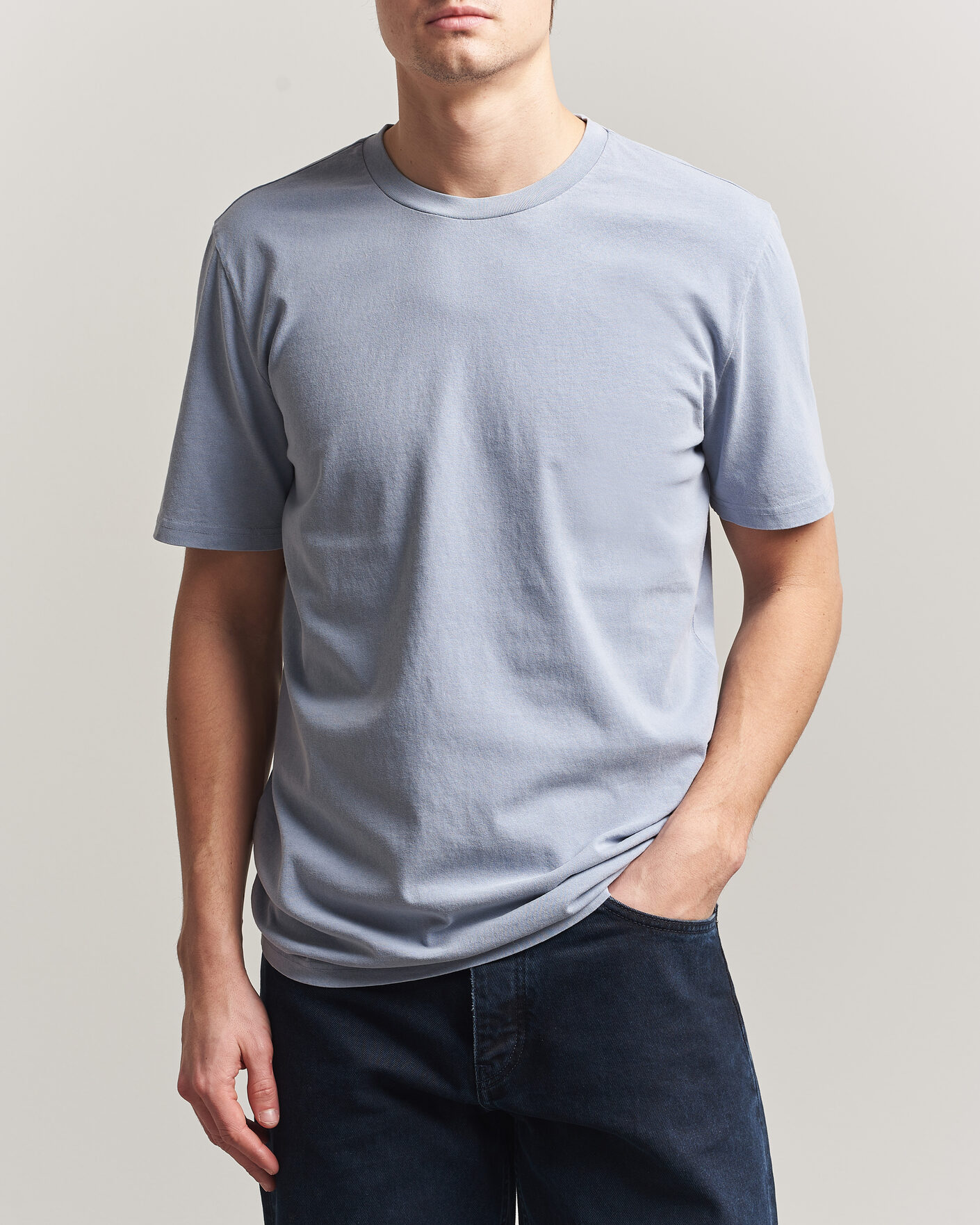 Heren | T-shirts | A.P.C. | Printed Crew Neck T-Shirt Light Blue