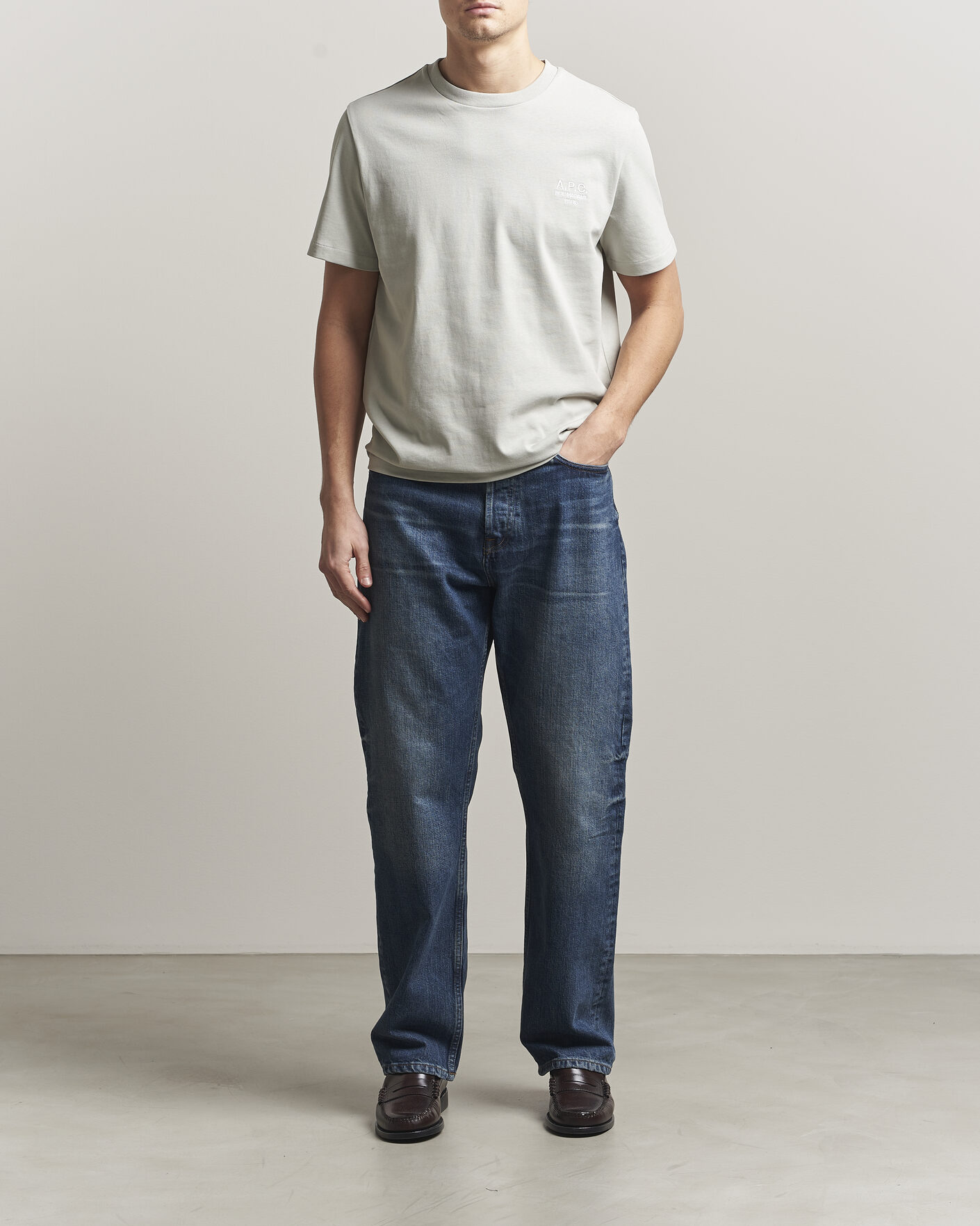 Heren | T-shirts | A.P.C. | Rue Madame T-Shirt Light Green