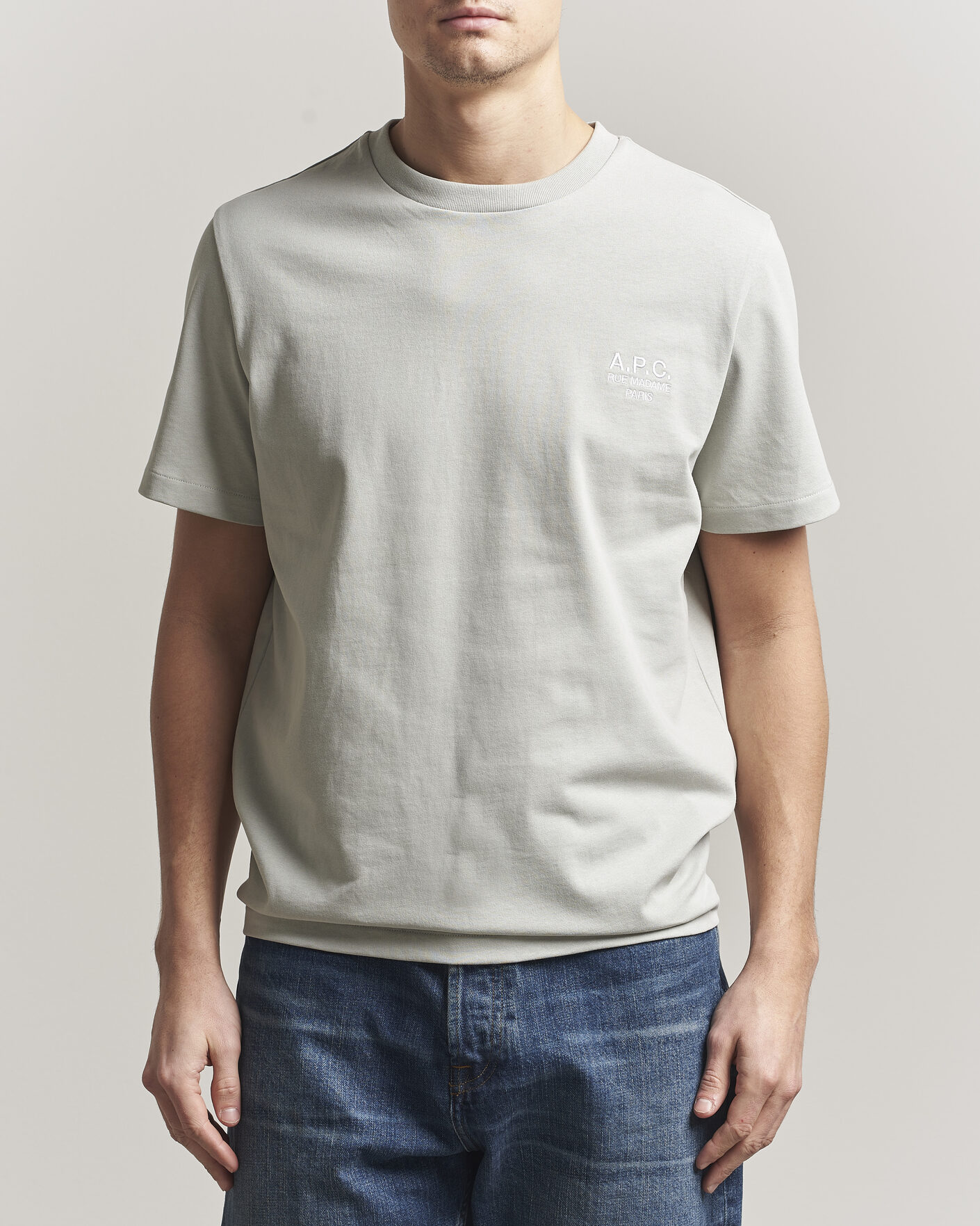 Heren | T-shirts | A.P.C. | Rue Madame T-Shirt Light Green