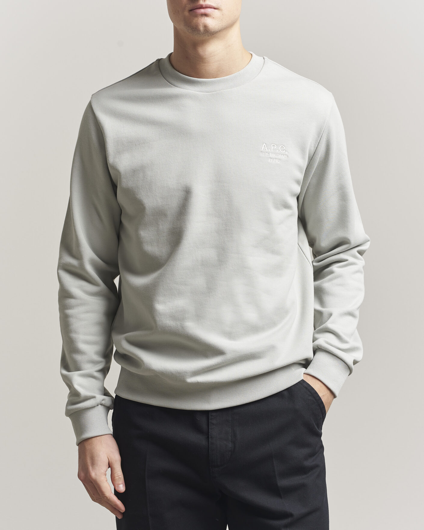 Heren | Truien | A.P.C. | Rue Madame Sweatshirt Light Green