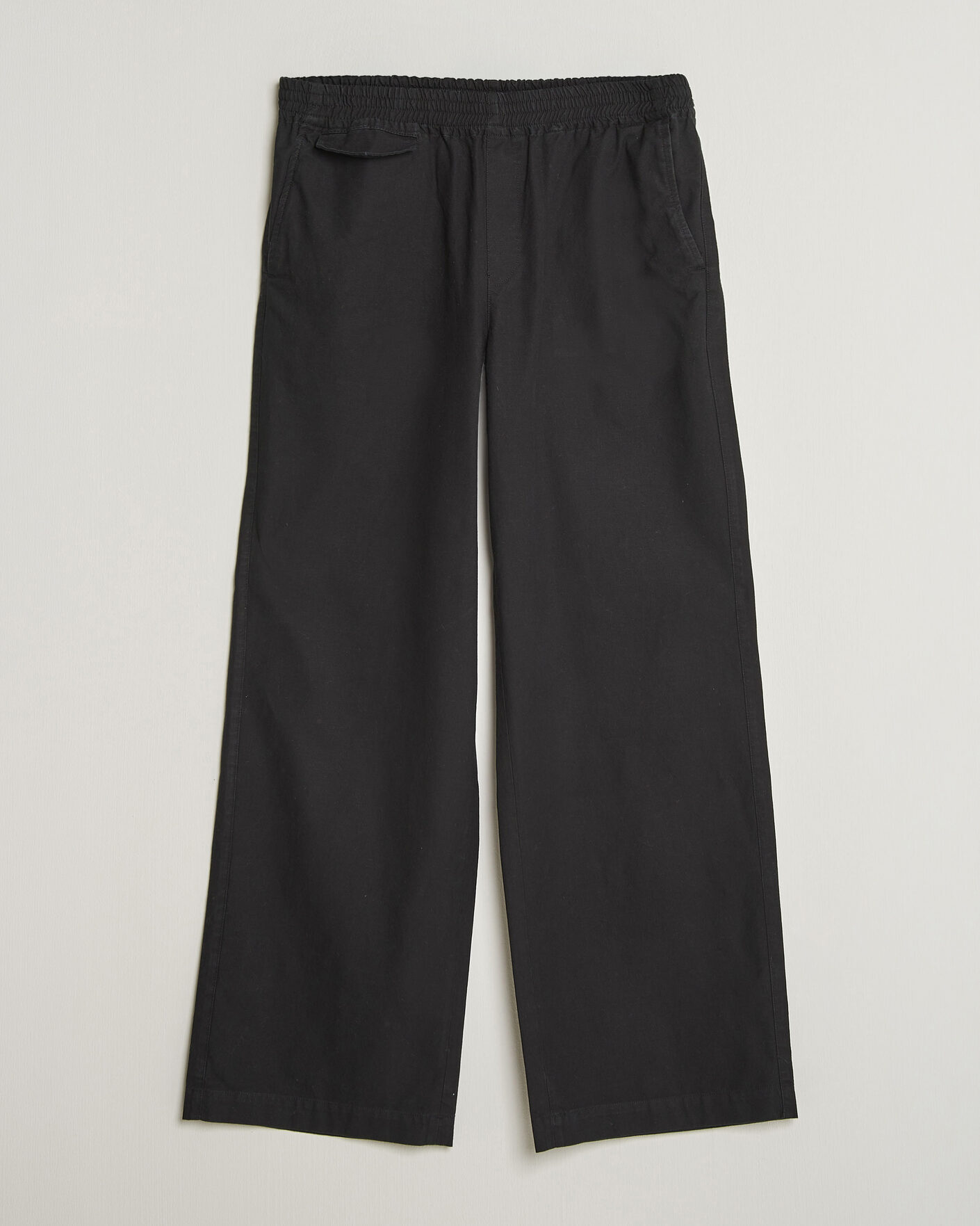 Heren | Broeken | A.P.C. | Lou Cotton/Linen Drawstring Trousers Faded Black