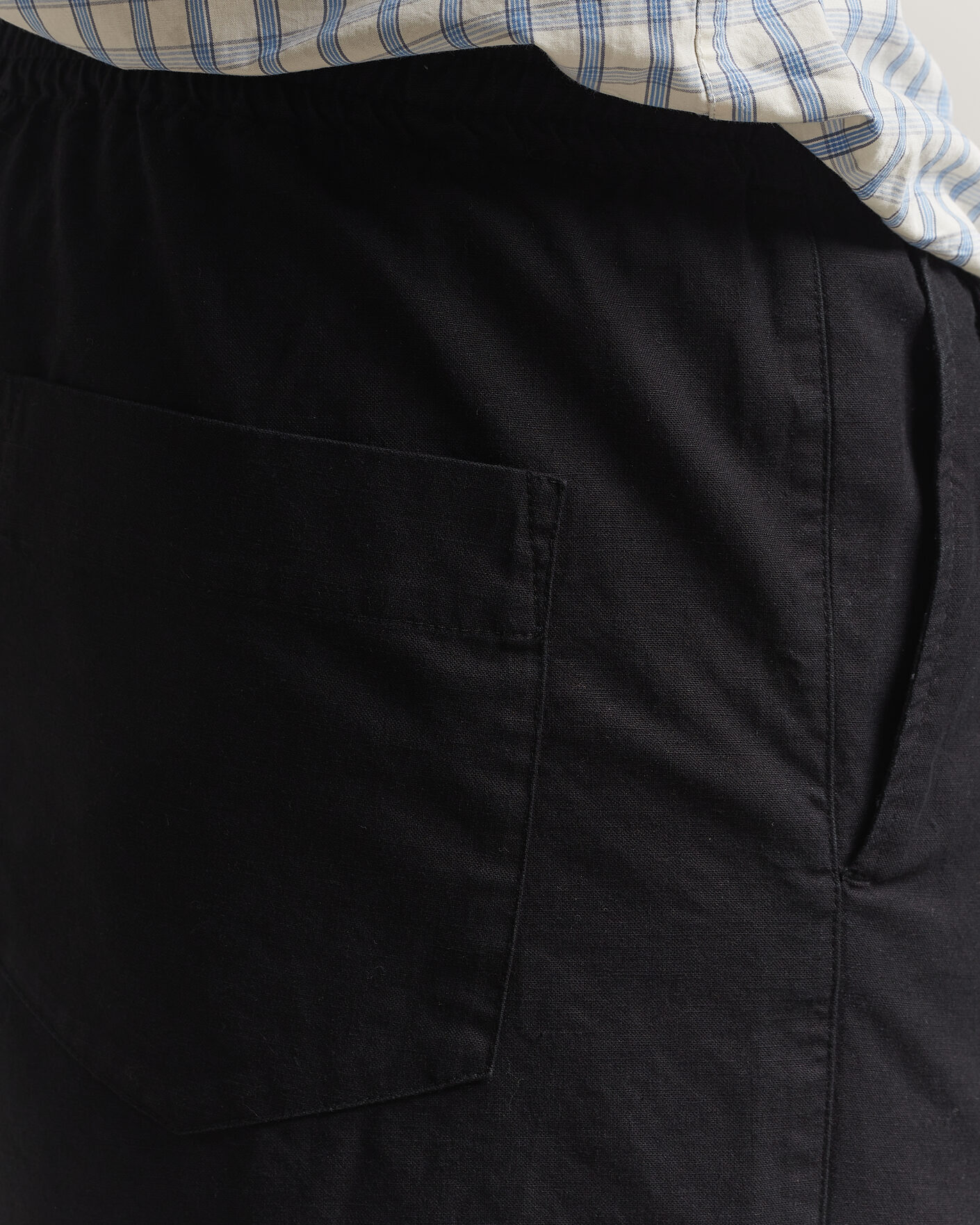 Heren | Broeken | A.P.C. | Lou Cotton/Linen Drawstring Trousers Faded Black