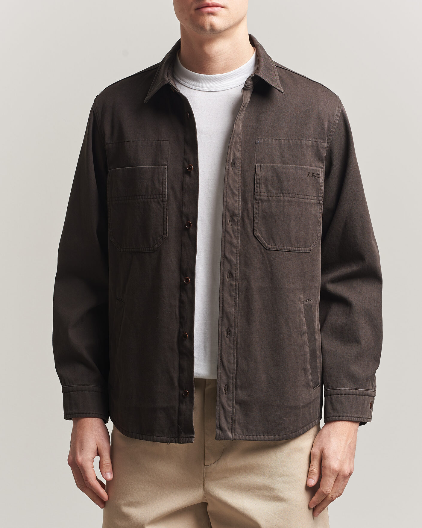 Heren | Overhemden | A.P.C. | Noah Cotton Overshirt Dark Brown