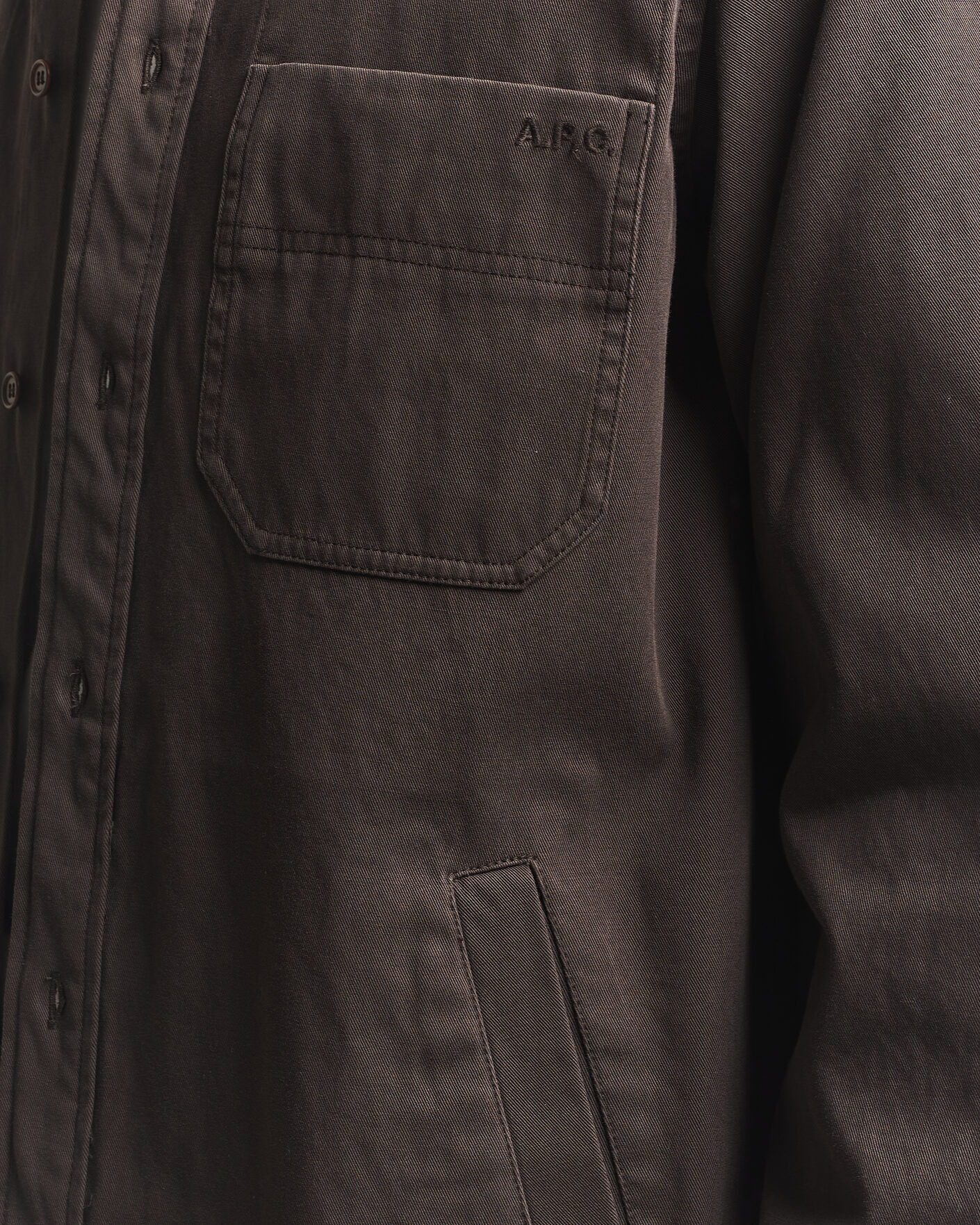 Heren | Overhemden | A.P.C. | Noah Cotton Overshirt Dark Brown
