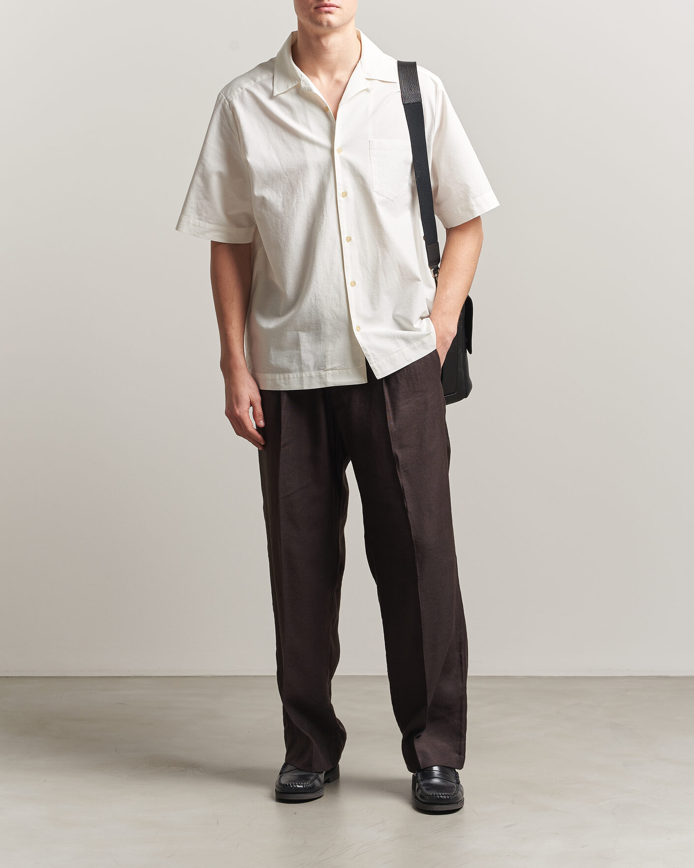 Heren | Overhemden | A.P.C. | Jude Cotton/Linen Short Sleeve Shirt White