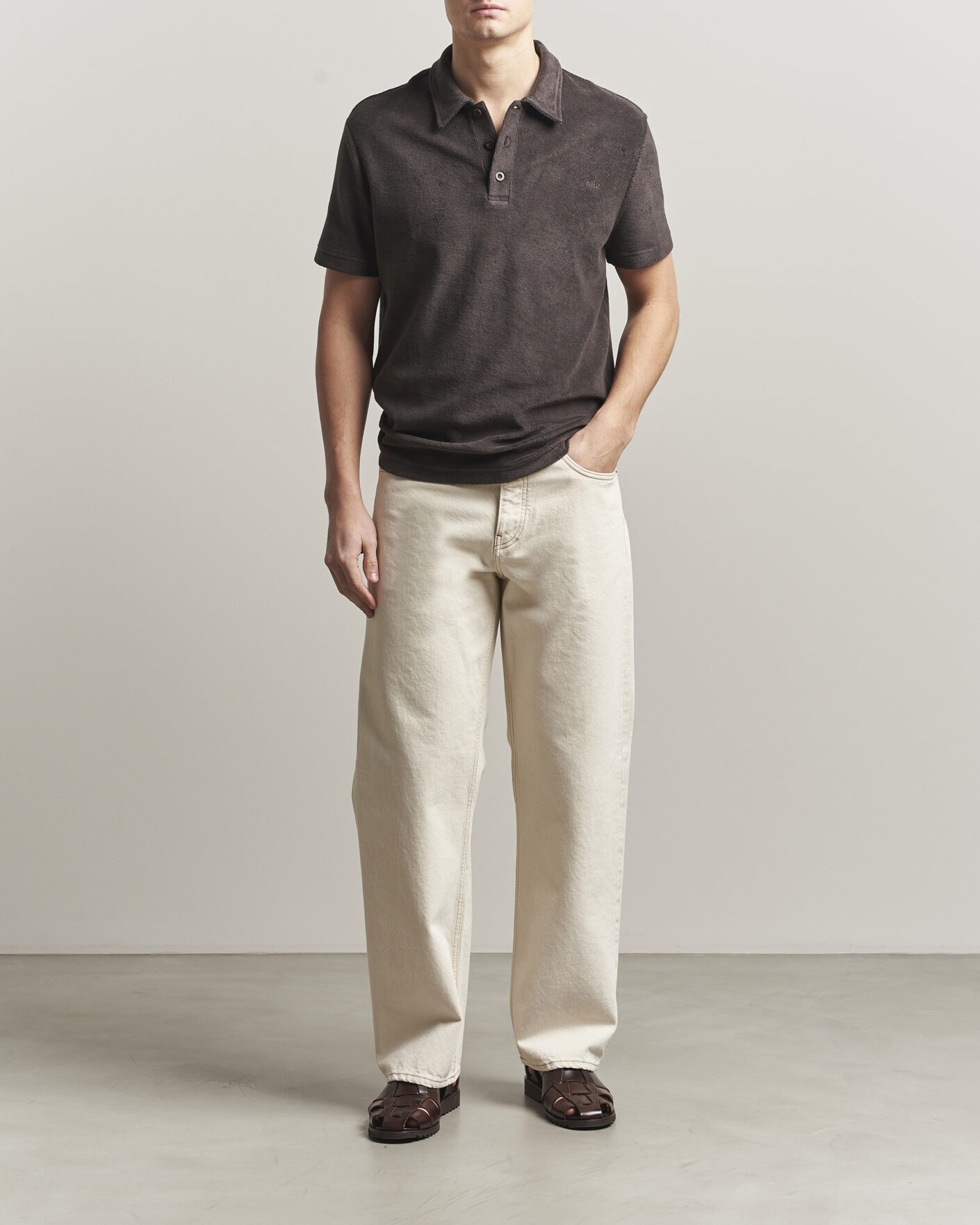 Heren | Polo's | A.P.C. | Julian Cotton Knitted Polo Brown