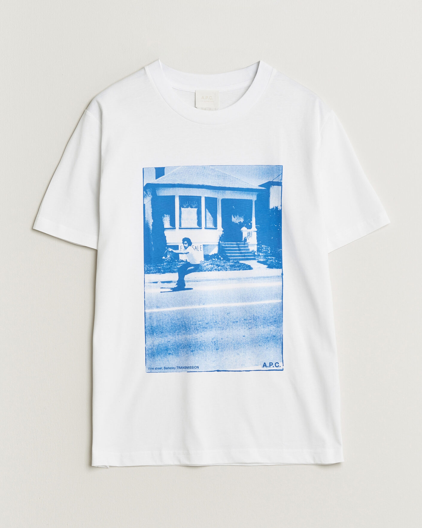 Heren | T-shirts | A.P.C. | Cali Printed T-Shirt Blue