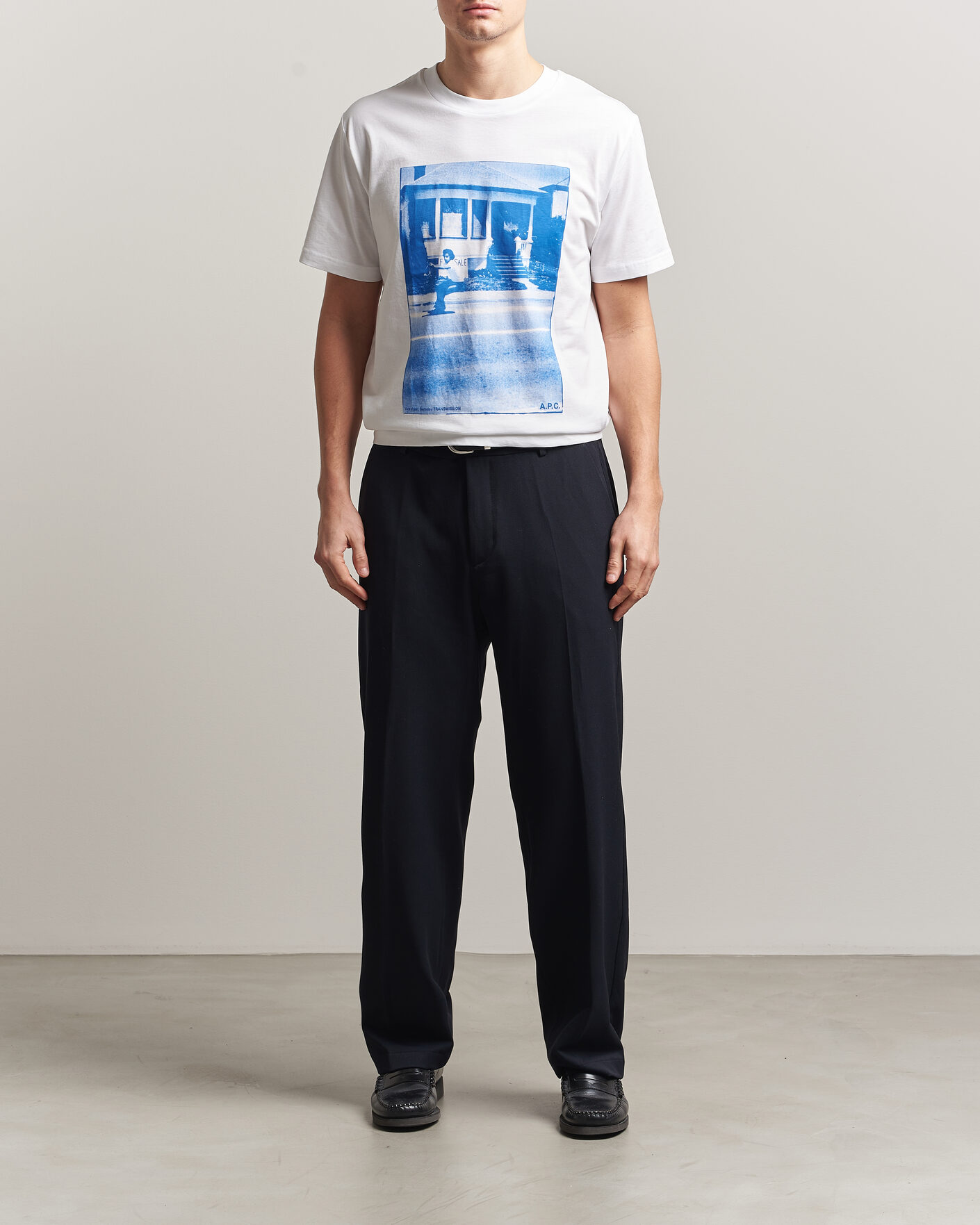 Heren | T-shirts | A.P.C. | Cali Printed T-Shirt Blue