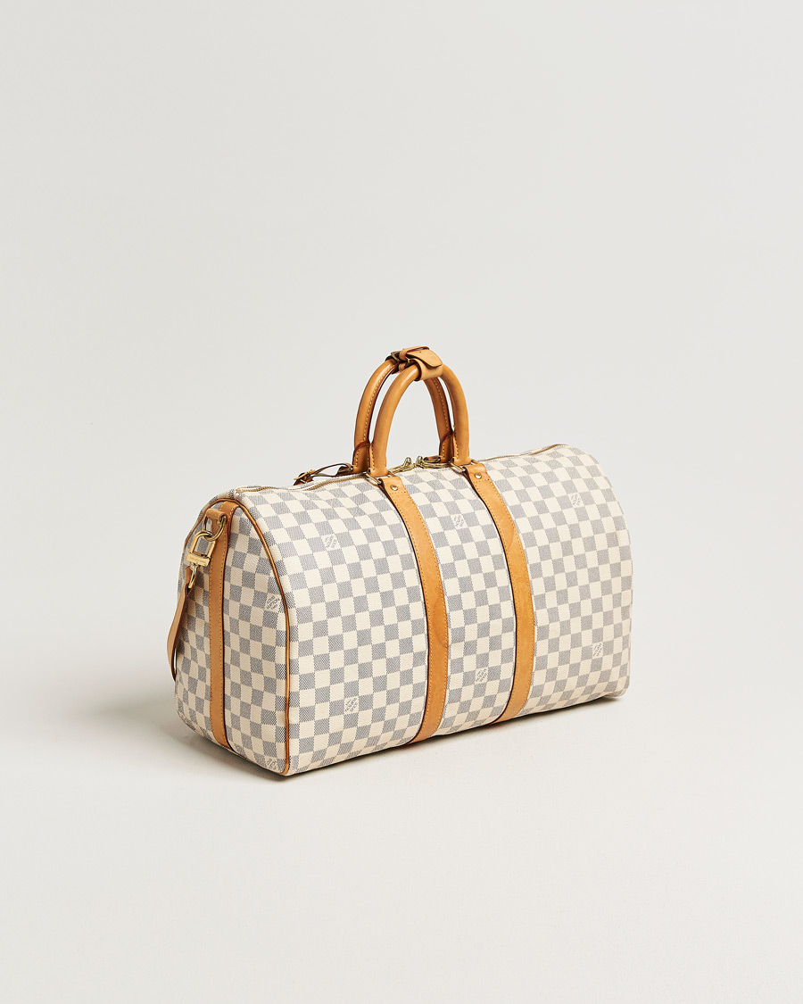 Heren | Pre-Owned & Vintage Bags | Louis Vuitton Pre-Owned | Keepall Bandouliére Damier Azur