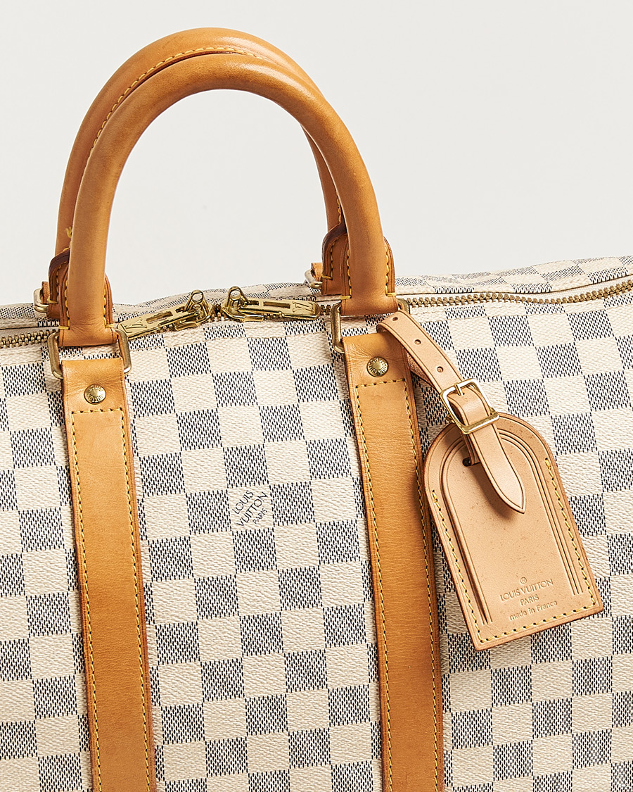Heren | Pre-Owned & Vintage Bags | Louis Vuitton Pre-Owned | Keepall Bandouliére Damier Azur