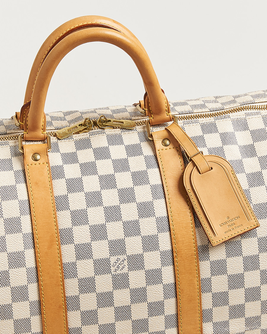 Heren | Pre-Owned & Vintage Bags | Louis Vuitton Pre-Owned | Keepall Bandouliére Damier Azur