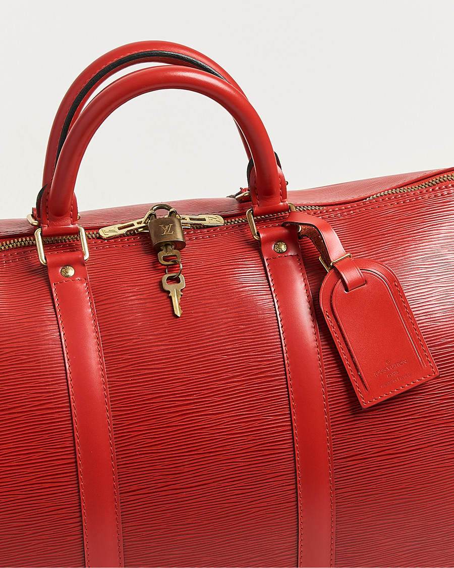 Heren | Pre-Owned & Vintage Bags | Louis Vuitton Pre-Owned | Keepall 50 Epi Leather Red