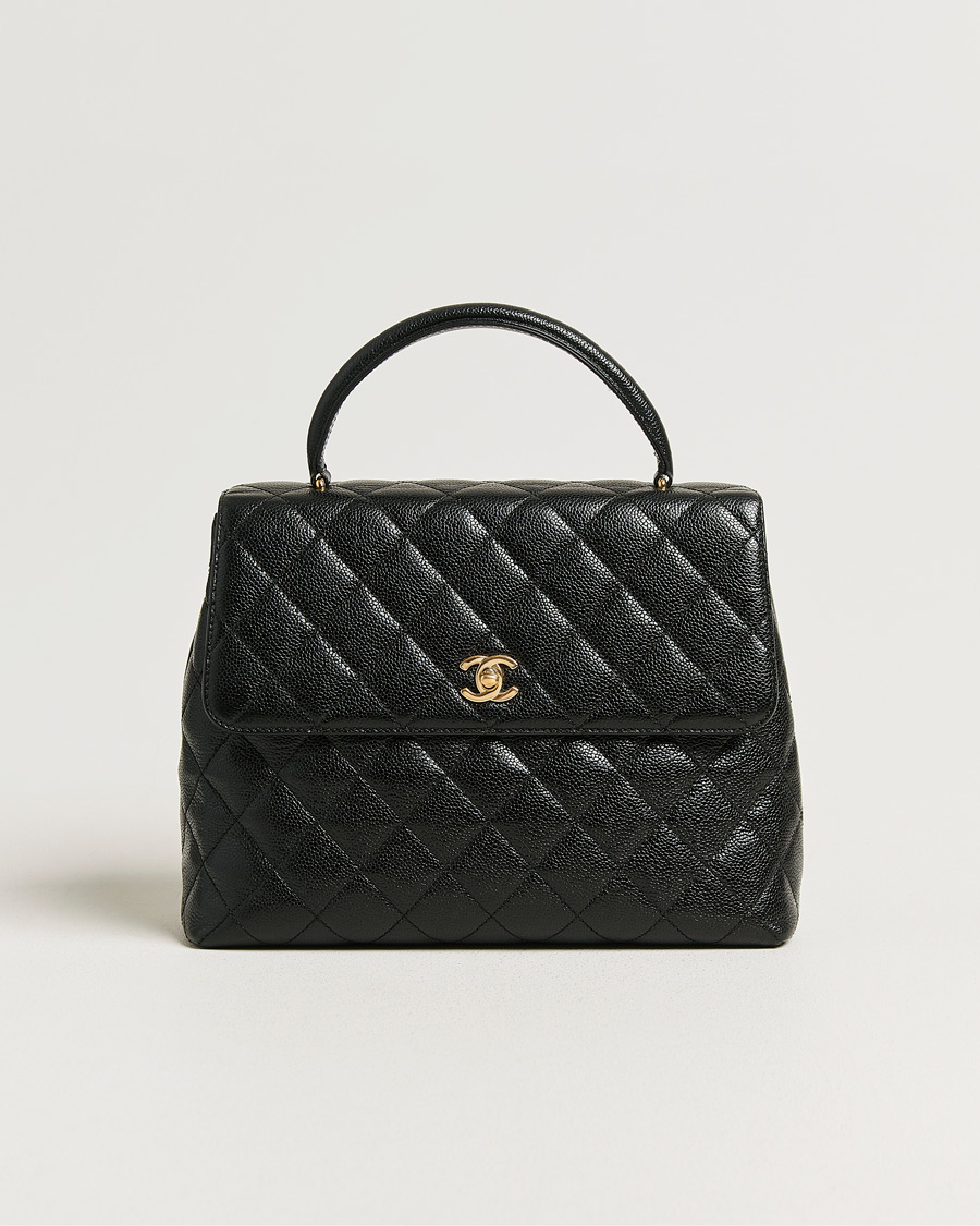 Heren | Pre-Owned & Vintage Bags | Chanel Pre-Owned | Kelly Top Handle Bag Caviar Black