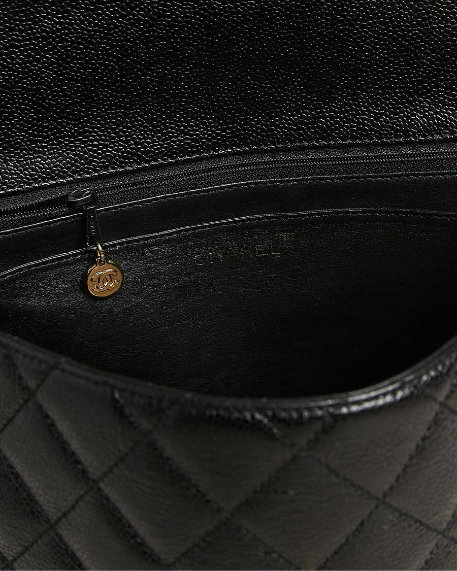 Heren | Pre-Owned & Vintage Bags | Chanel Pre-Owned | Kelly Top Handle Bag Caviar Black
