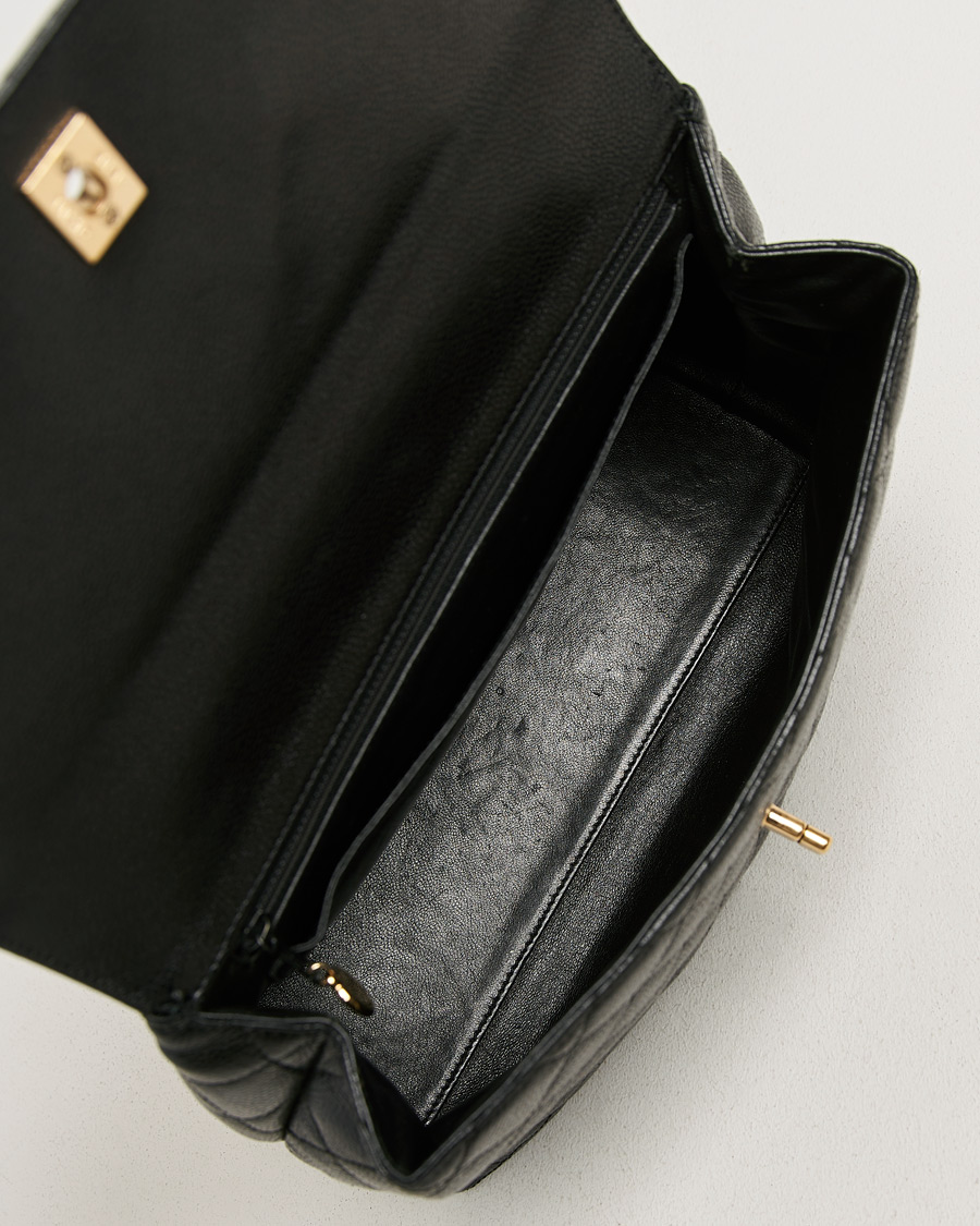 Heren | Pre-Owned & Vintage Bags | Chanel Pre-Owned | Kelly Top Handle Bag Caviar Black