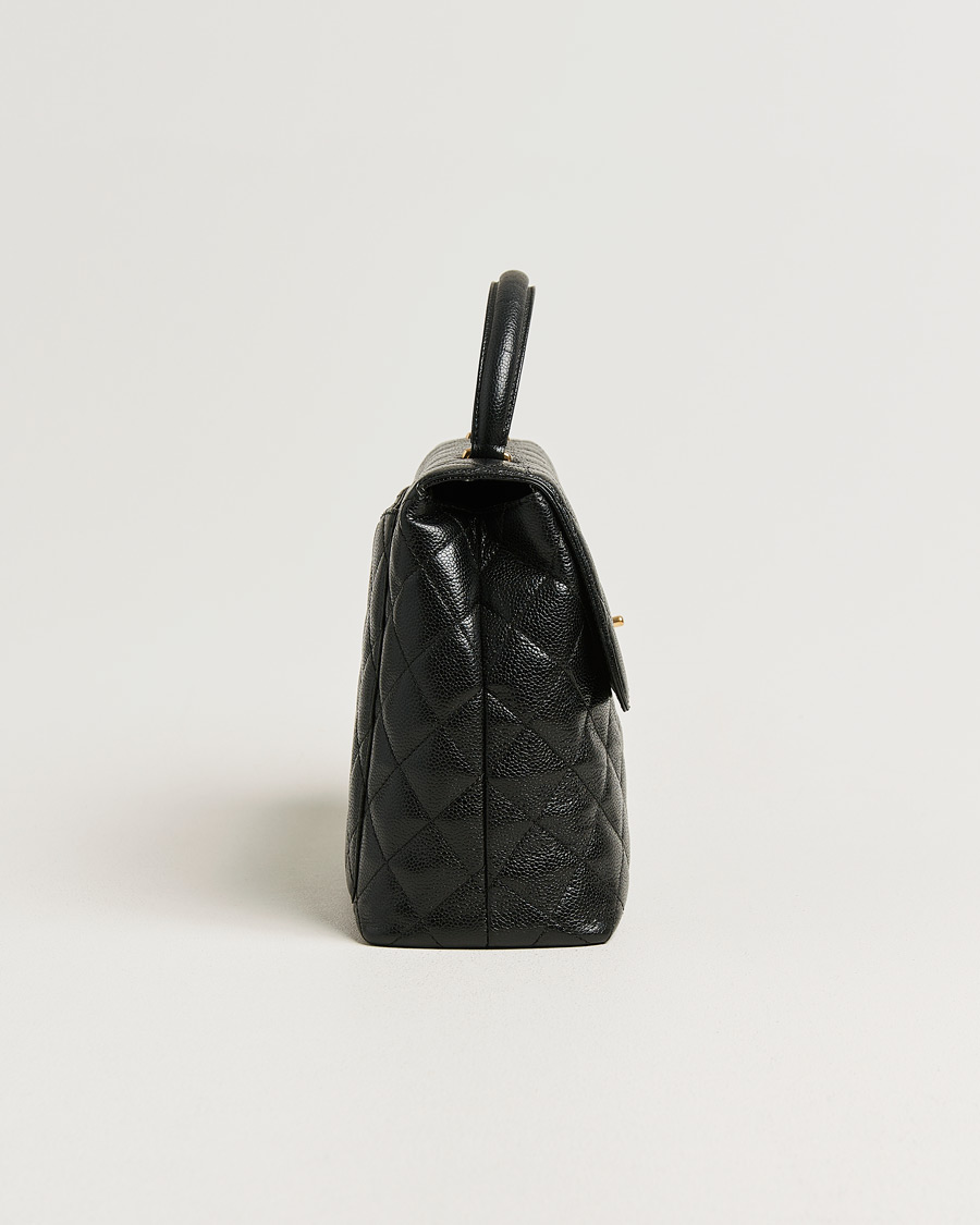Heren | Pre-Owned & Vintage Bags | Chanel Pre-Owned | Kelly Top Handle Bag Caviar Black