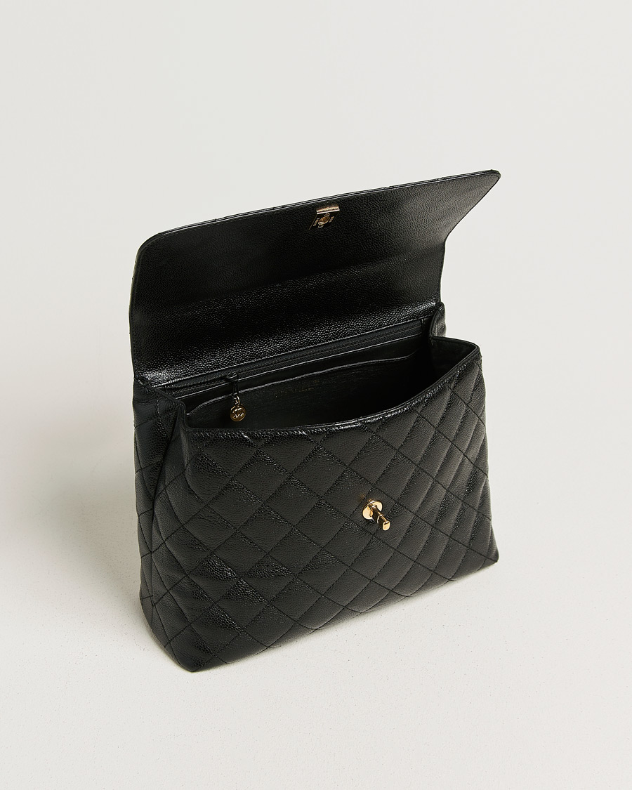 Heren | Pre-Owned & Vintage Bags | Chanel Pre-Owned | Kelly Top Handle Bag Caviar Black
