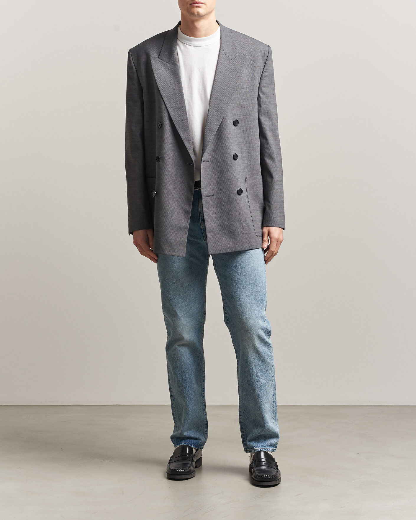 Heren | Jeans | EDWIN | Regular Straight Jeans Used Light Blue