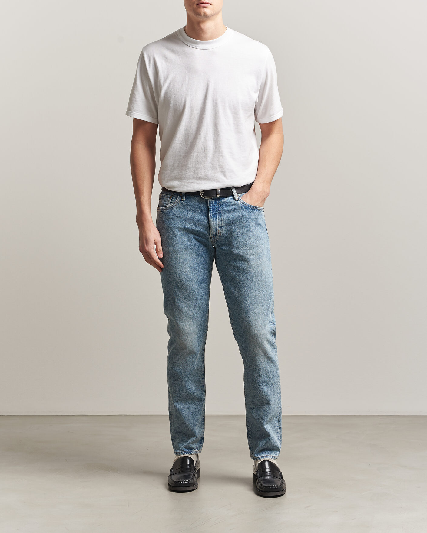 Heren | Jeans | EDWIN | Regular Tapered Jeans Used Light Blue