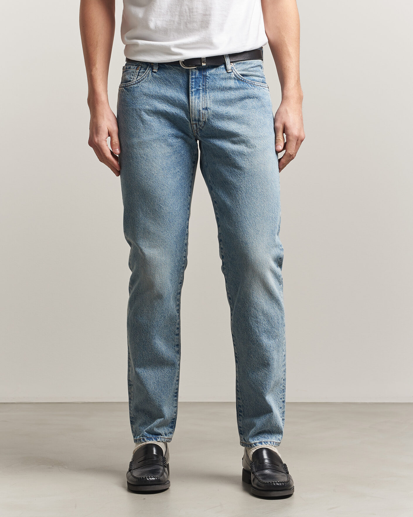 Heren | Broeken | EDWIN | Regular Tapered Jeans Used Light Blue