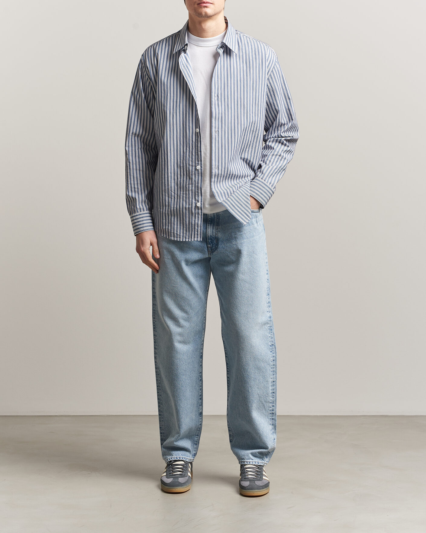 Heren | Jeans | EDWIN | Loose Straight Jeans Used Light Blue