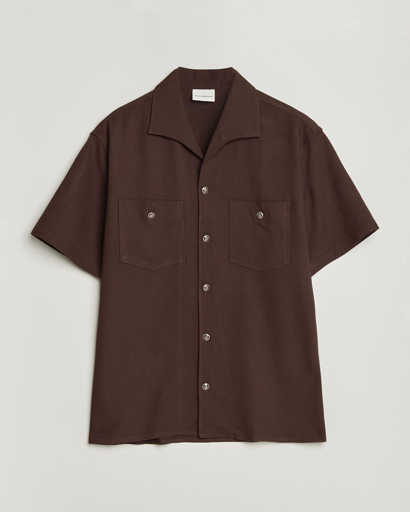 Heren | Overhemden | Drôle de Monsieur | Viscose Resort Shirt Brown