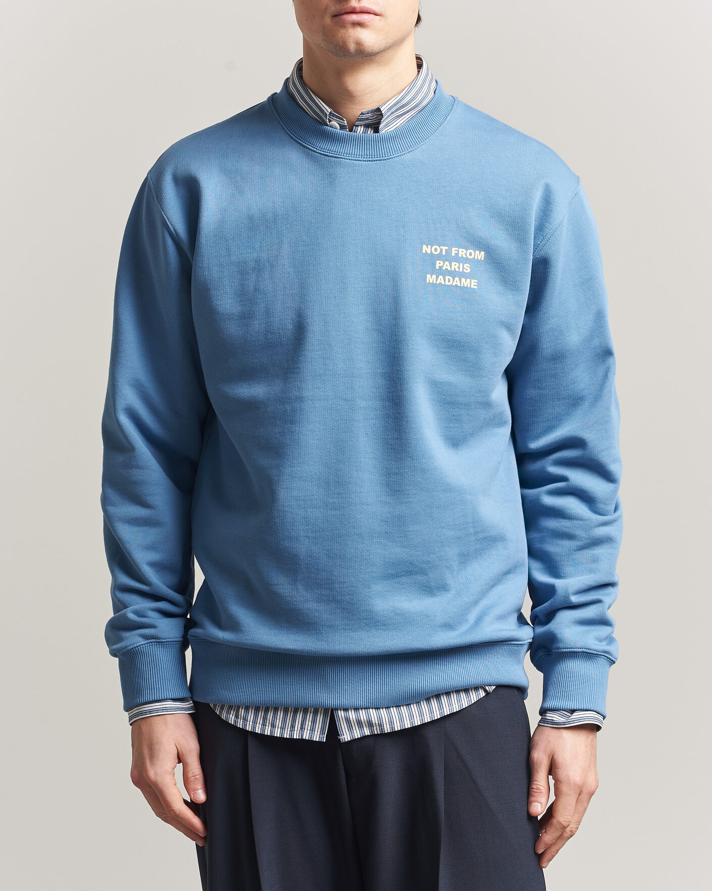Heren | Truien | Drôle de Monsieur | Slogan Sweatshirt Atlantic Blue