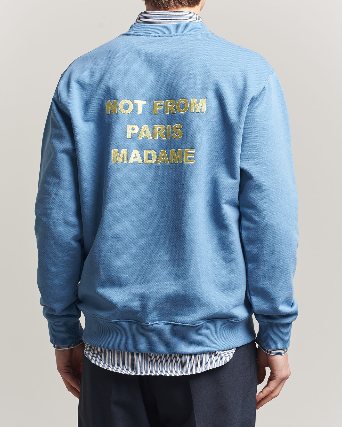 Heren | Truien | Drôle de Monsieur | Slogan Sweatshirt Atlantic Blue