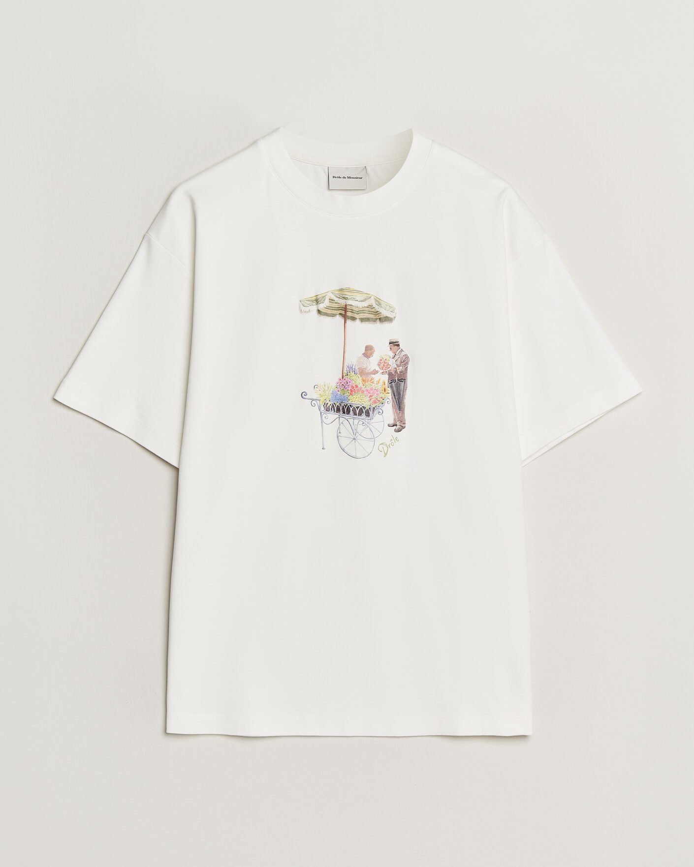 Heren | T-shirts | Drôle de Monsieur | Fleuriste T-Shirt Off White