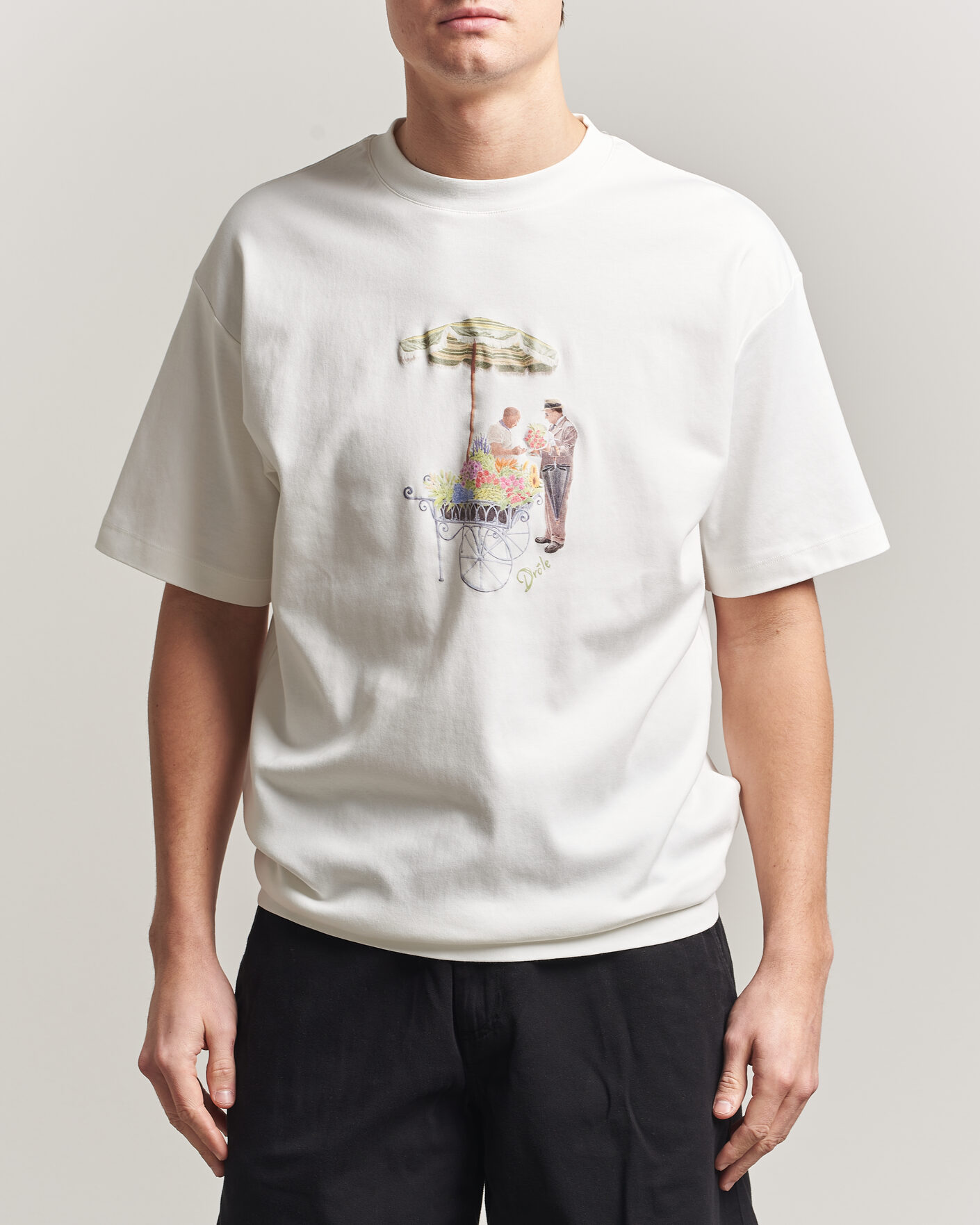 Heren | T-shirts | Drôle de Monsieur | Fleuriste T-Shirt Off White