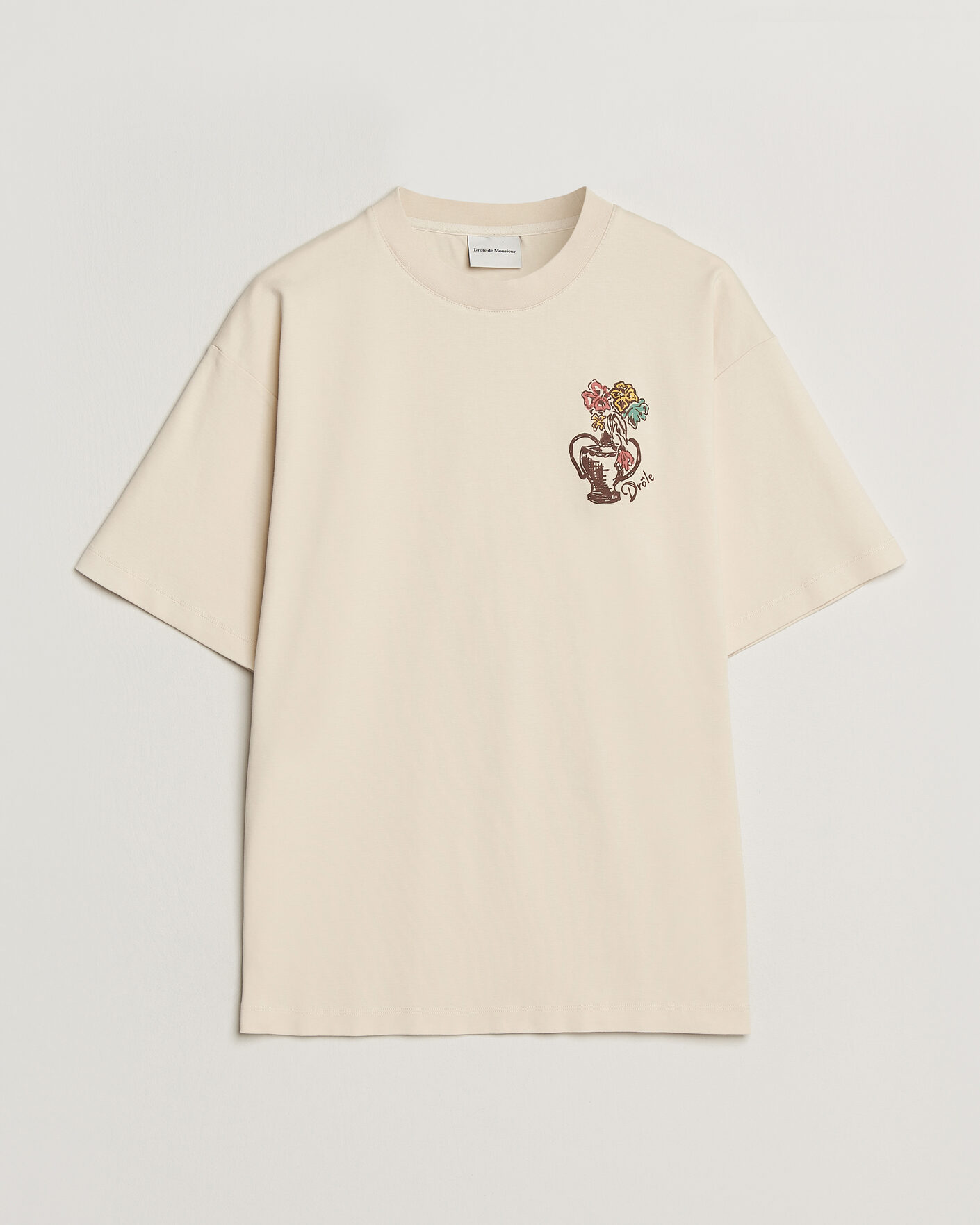 Heren | T-shirts | Drôle de Monsieur | Vase Havana T-Shirt Sand