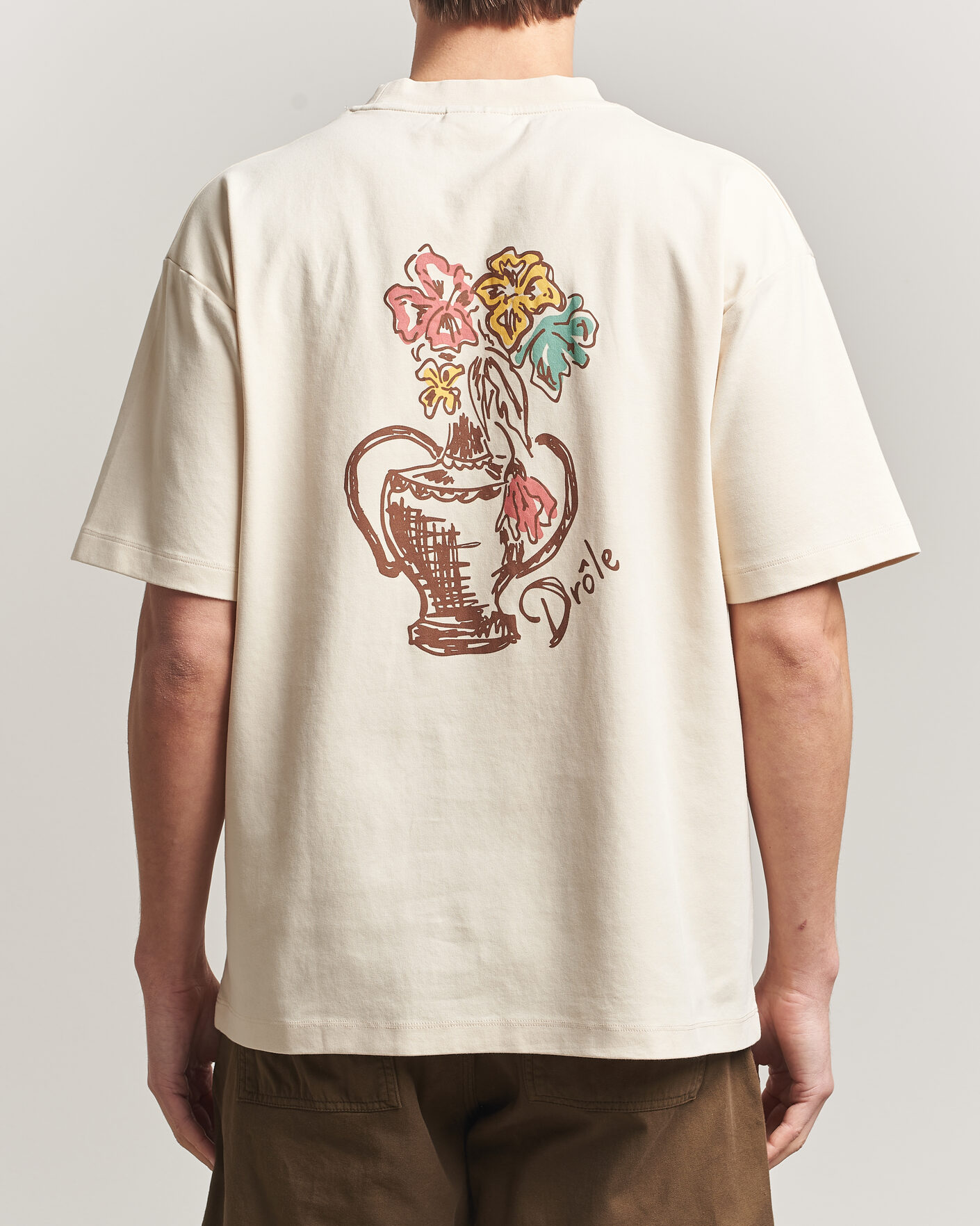 Heren | T-shirts | Drôle de Monsieur | Vase Havana T-Shirt Sand
