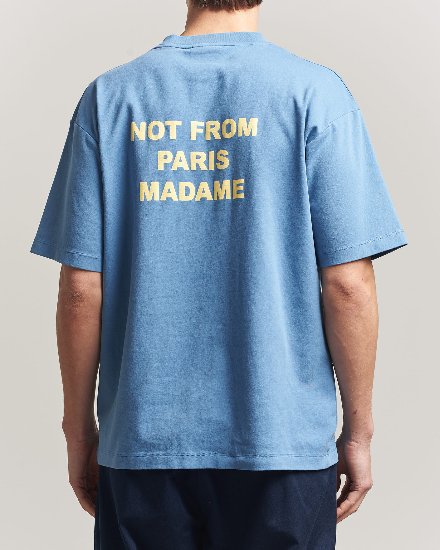 Heren | T-shirts | Drôle de Monsieur | Slogan T-Shirt Atlantic Blue
