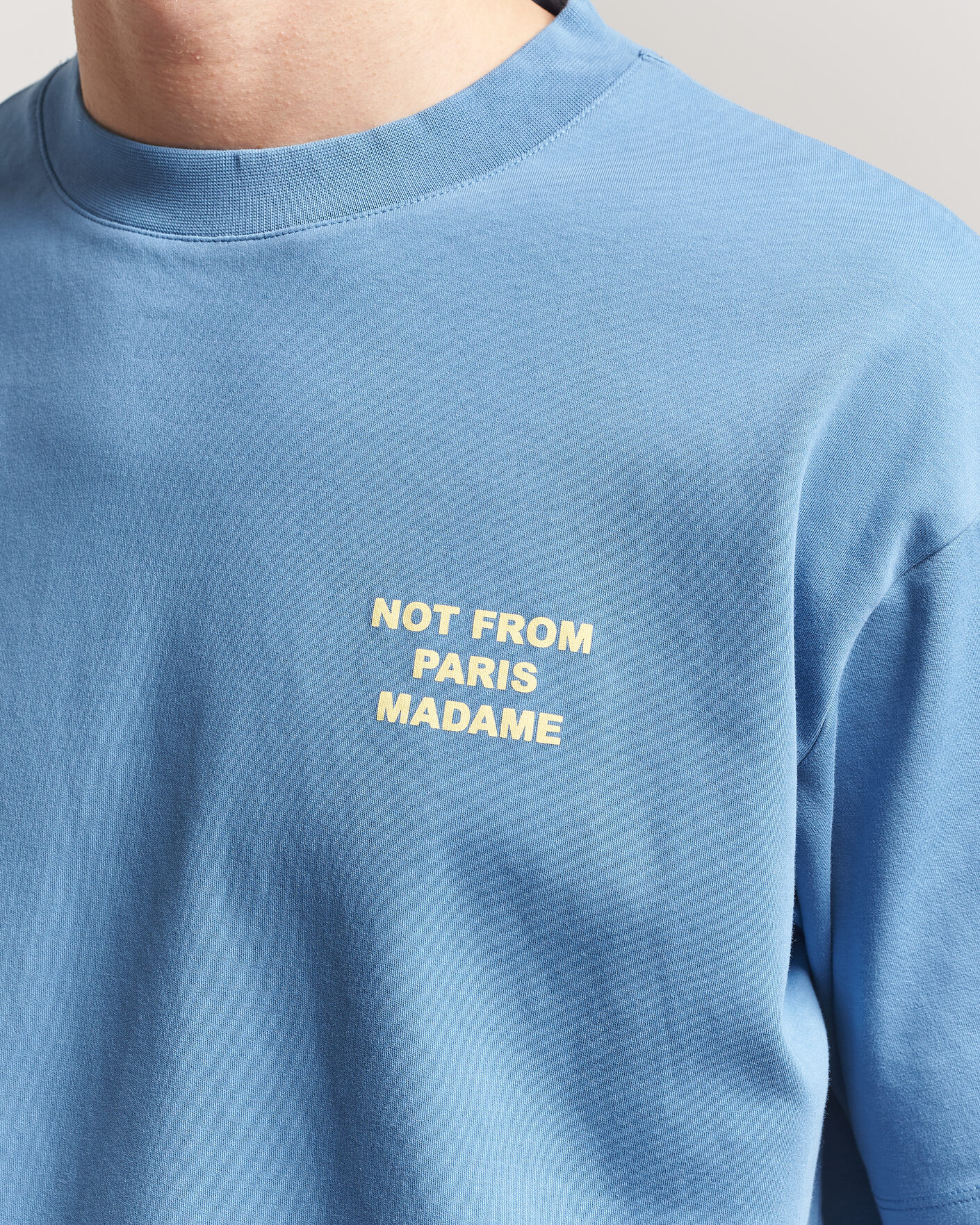 Heren | T-shirts | Drôle de Monsieur | Slogan T-Shirt Atlantic Blue