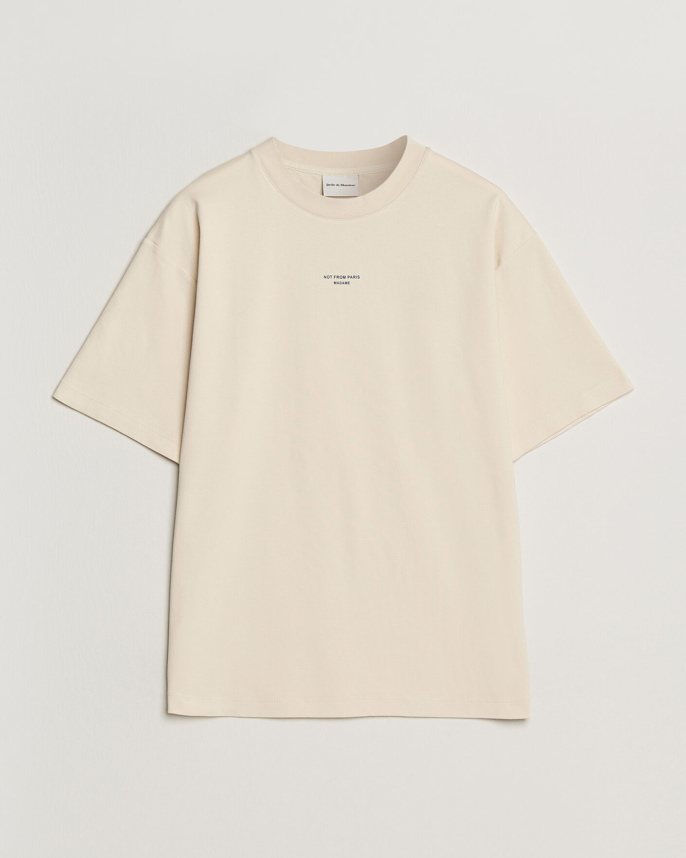 Heren | T-shirts | Drôle de Monsieur | Classic Slogan T-Shirt Sand