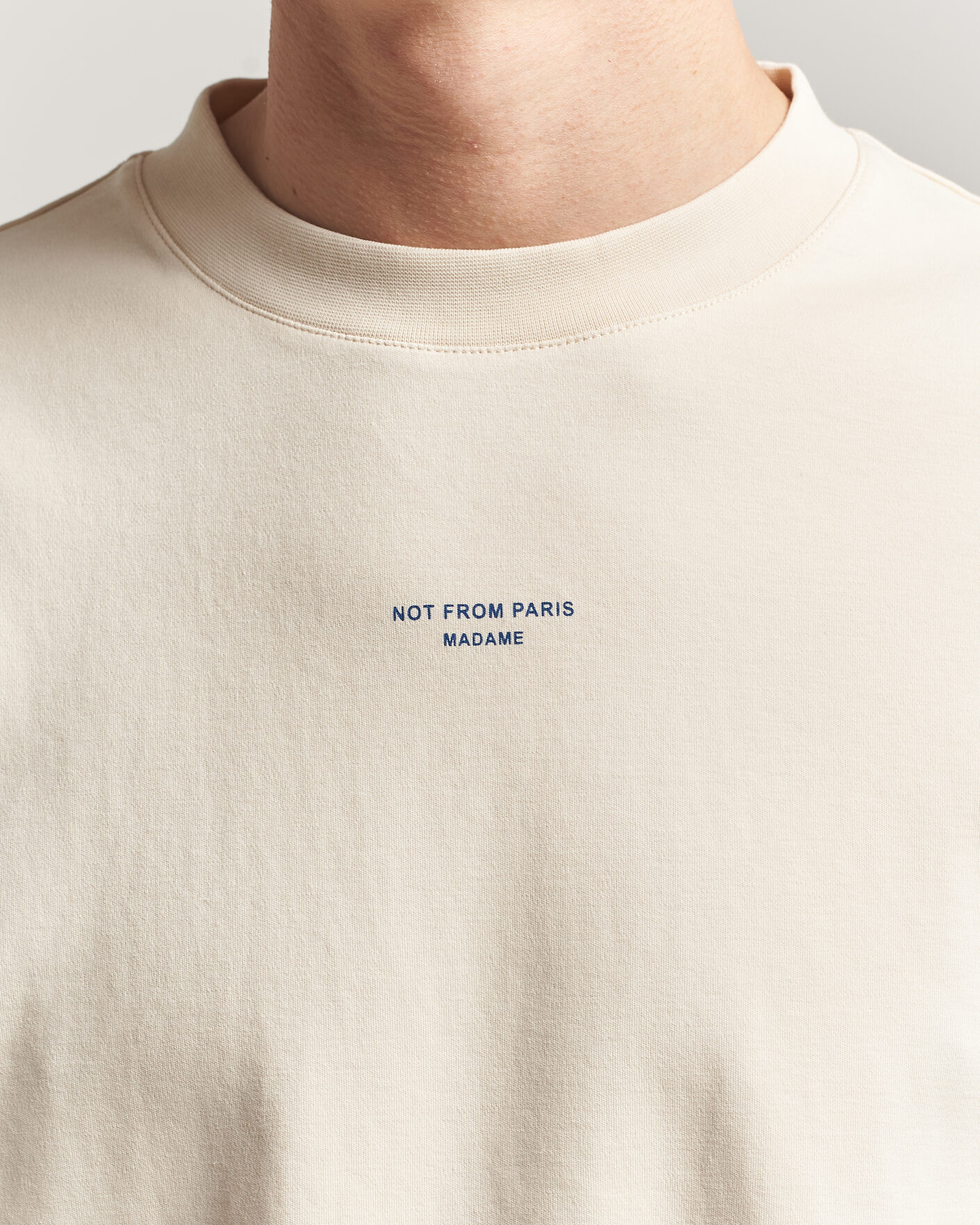 Heren | T-shirts | Drôle de Monsieur | Classic Slogan T-Shirt Sand