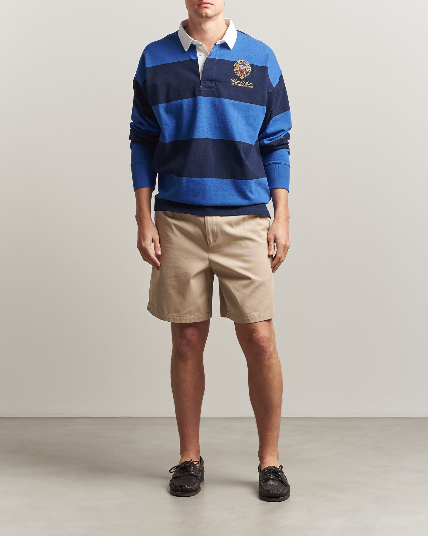 Heren | Truien | Polo Ralph Lauren | Striped Rugby Pullover Collegiate Blue