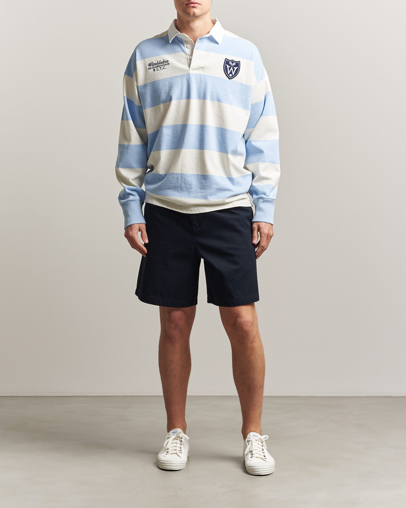 Heren | Truien | Polo Ralph Lauren | Striped Rugby Pullover Office Blue/Deckwash White