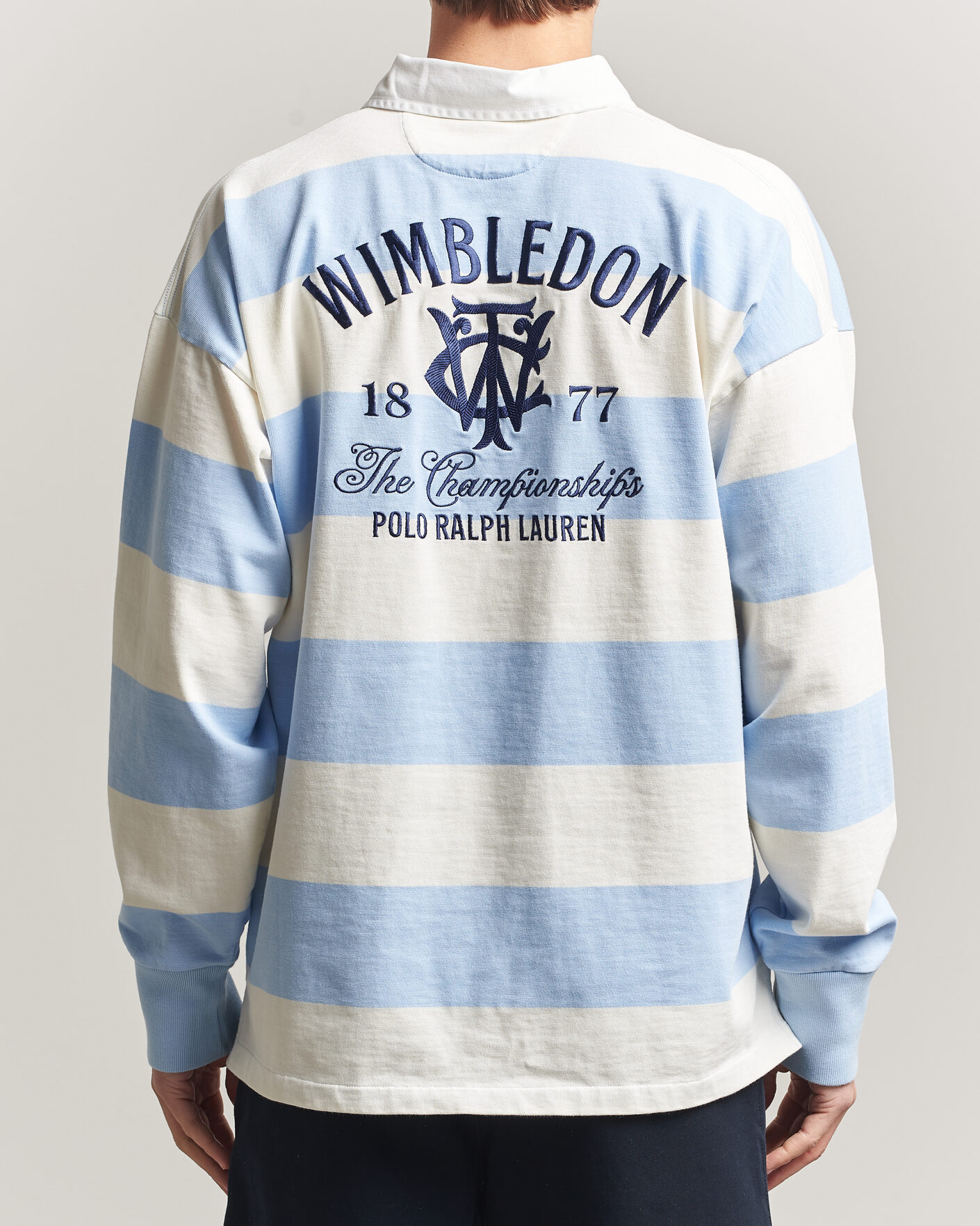 Heren | Truien | Polo Ralph Lauren | Striped Rugby Pullover Office Blue/Deckwash White