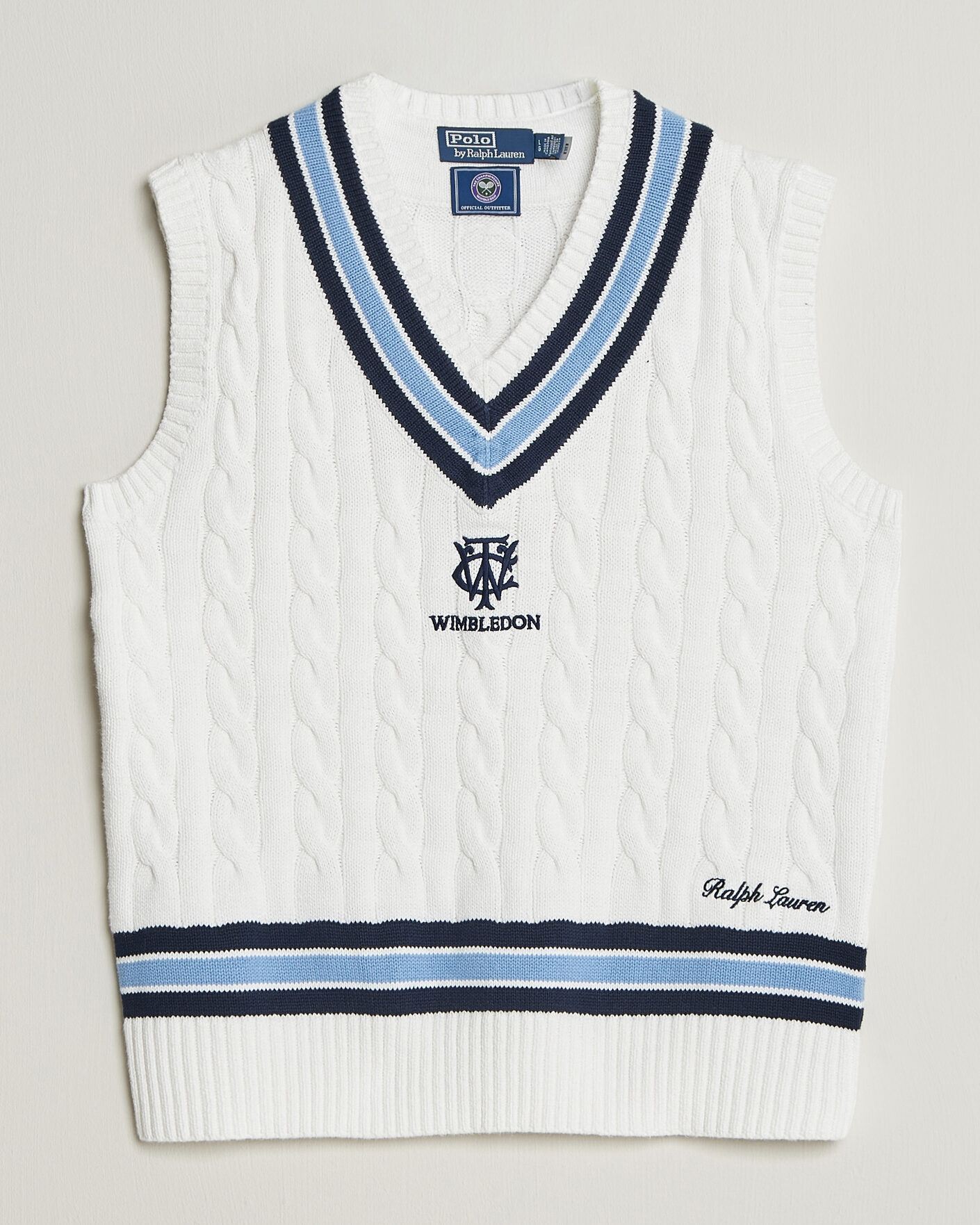 Heren | Truien | Polo Ralph Lauren | Cotton Cable Vest Cream Combo