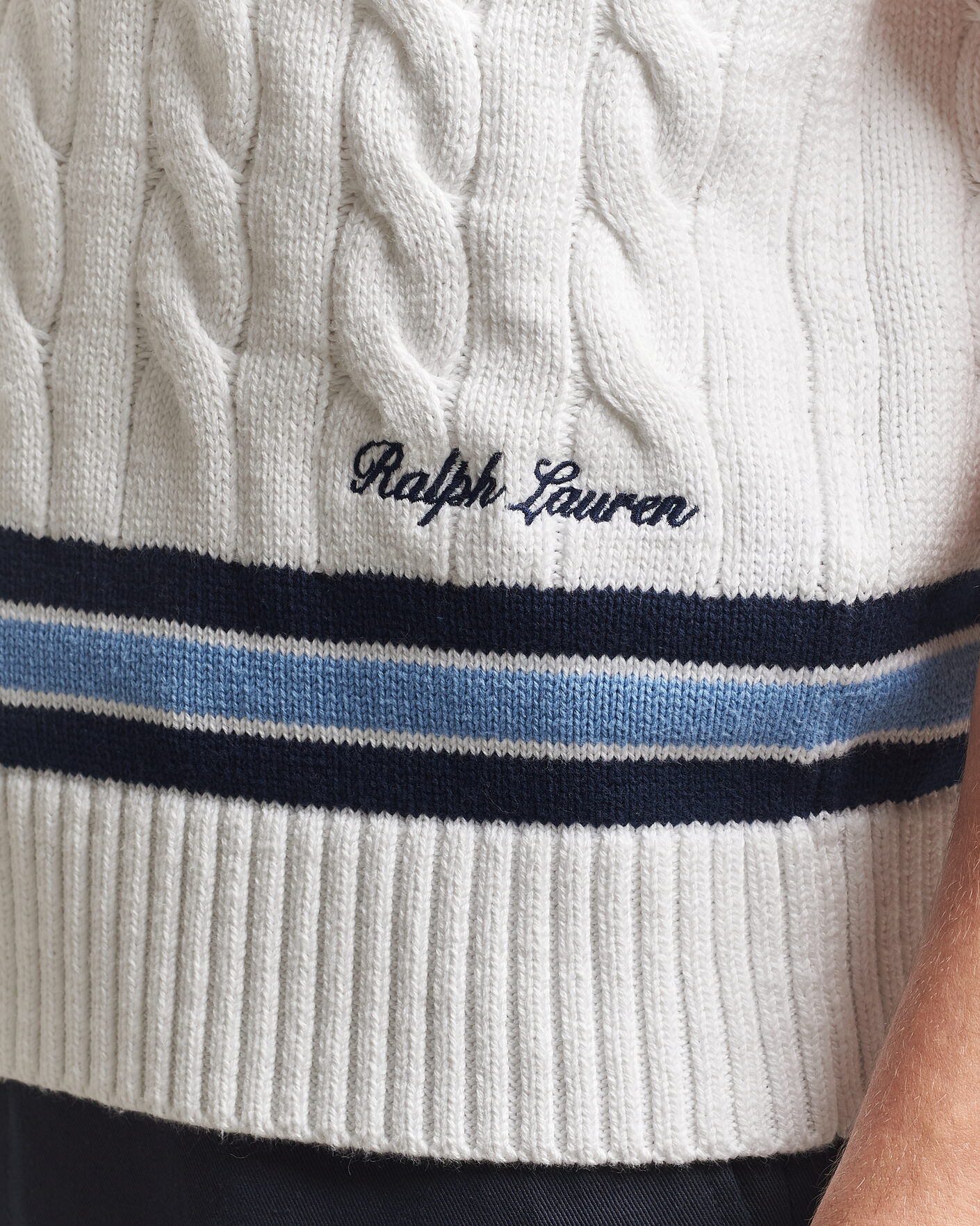 Heren | Truien | Polo Ralph Lauren | Cotton Cable Vest Cream Combo